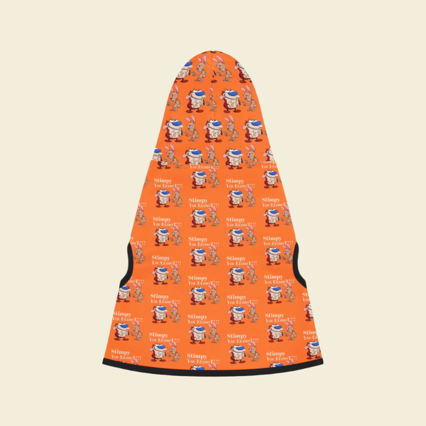 Ren and Stimpy Pet Hoodie. Warm winter jumper for dogs and cats.