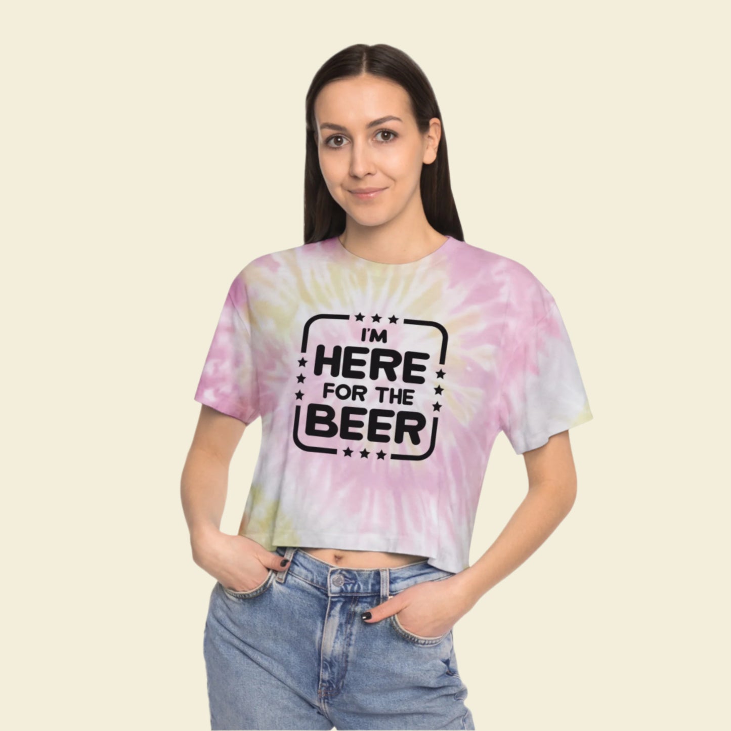 Game Day Soccer Shirt. Women's Tie-Dye Crop Tee football weekend.