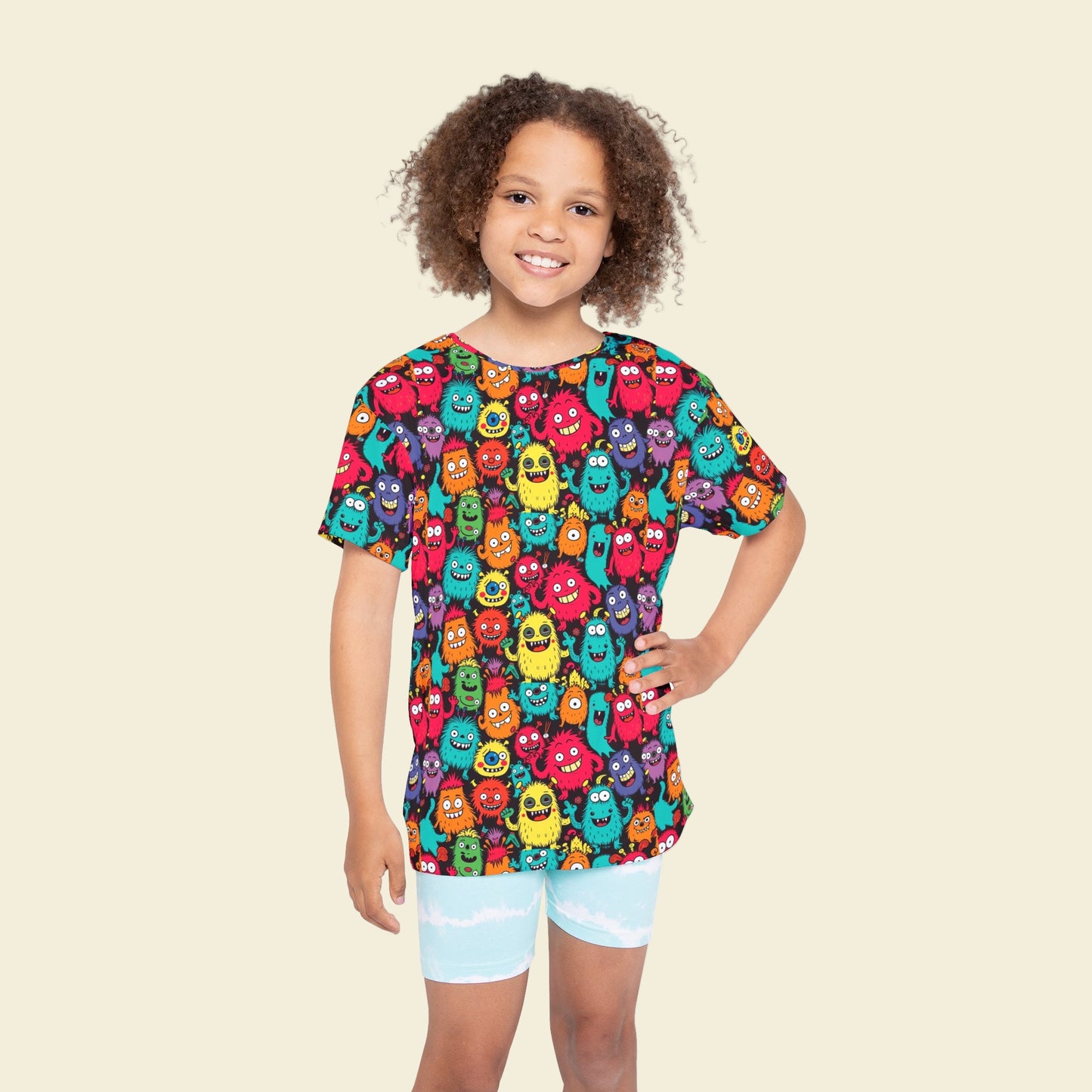 Moisture wicking kids Monster back to school t-shirt for Going back to school 2025, back to school supplies.