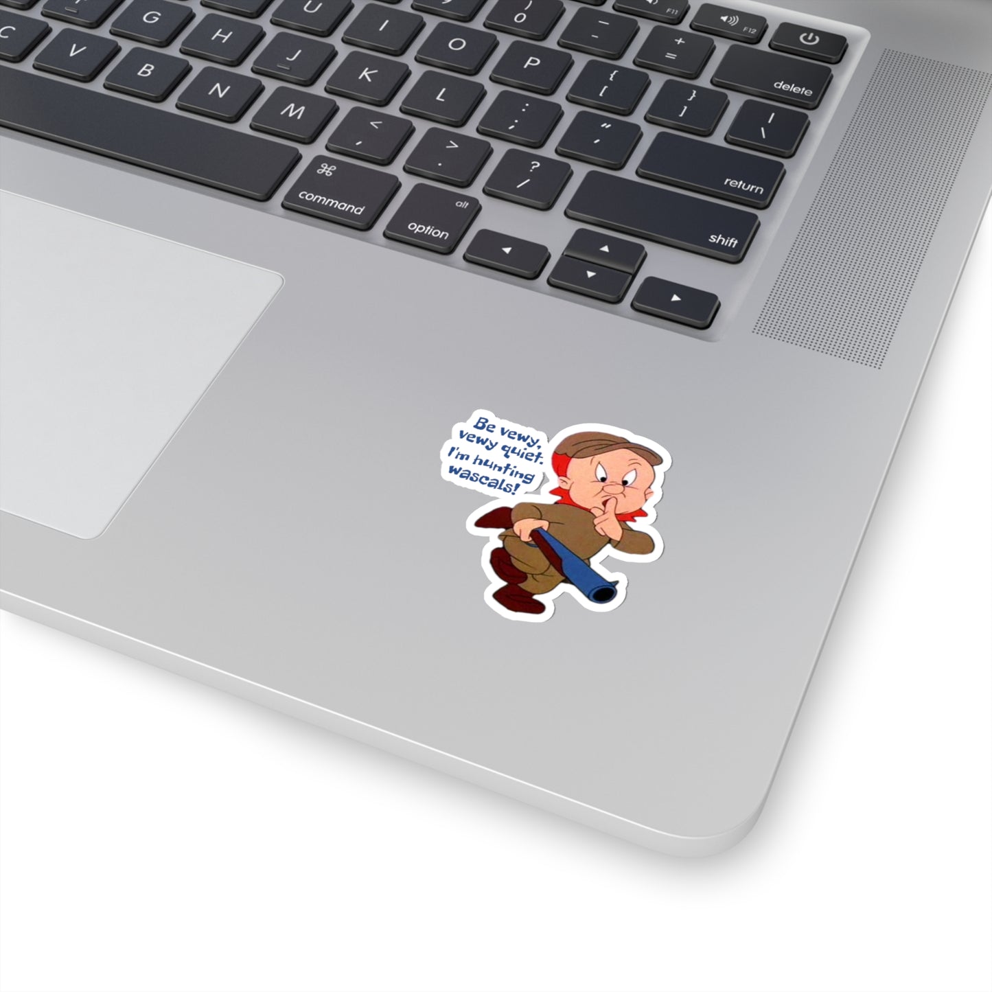Elmer Fudd Cartoon art. Great for car, laptop, phone, notebook, locker & Kiss-Cut vinyl Stickers.