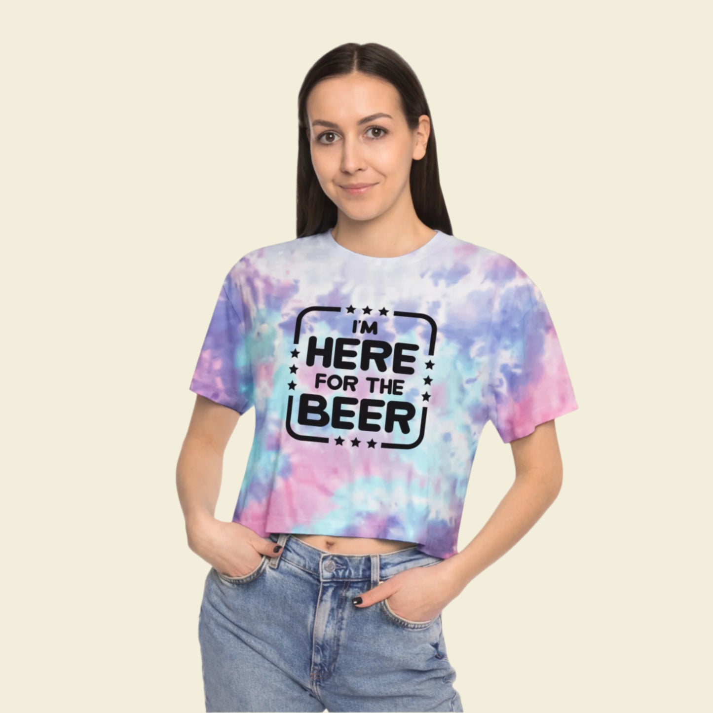Game Day Soccer Shirt. Women's Tie-Dye Crop Tee football weekend.