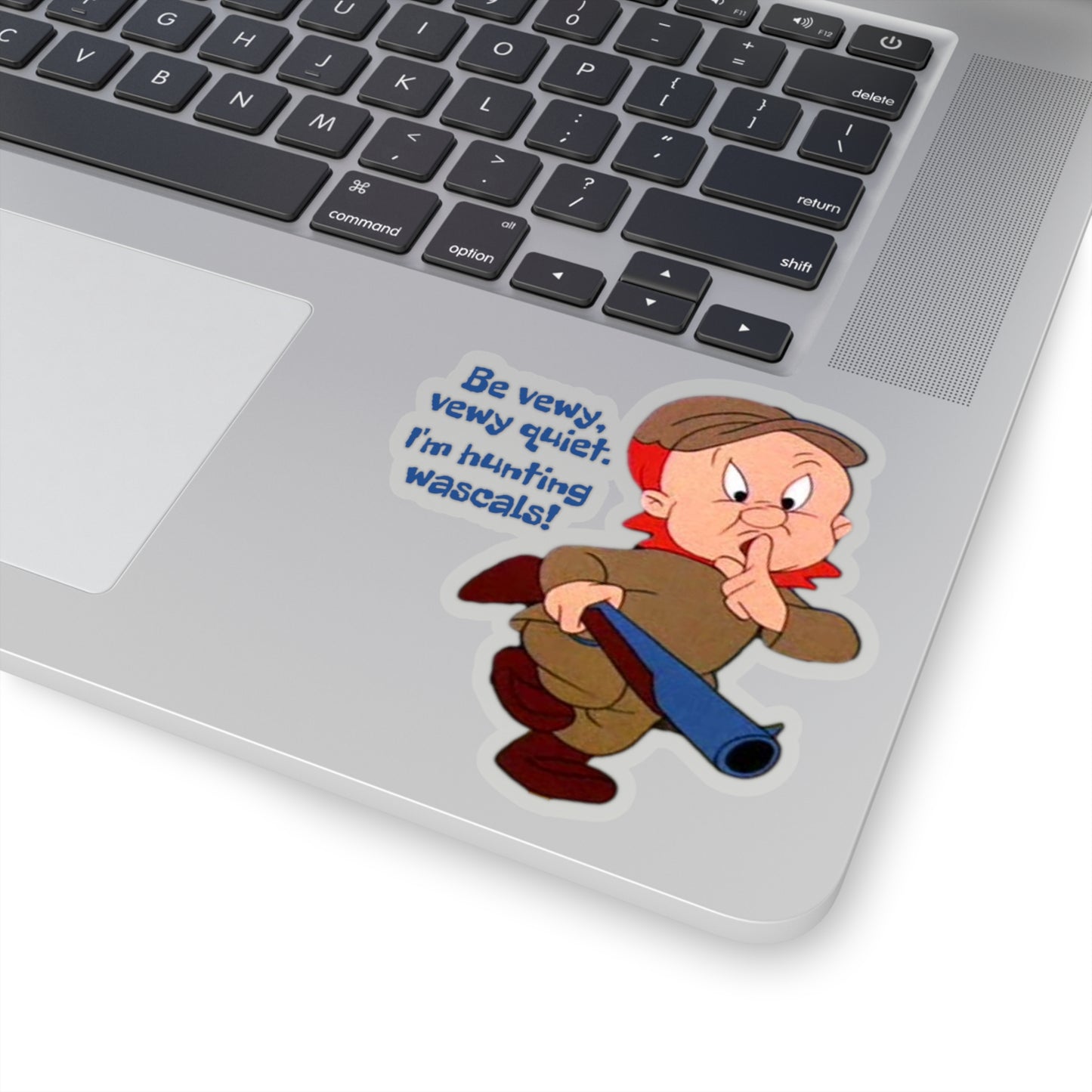 Elmer Fudd Cartoon art. Great for car, laptop, phone, notebook, locker & Kiss-Cut vinyl Stickers.