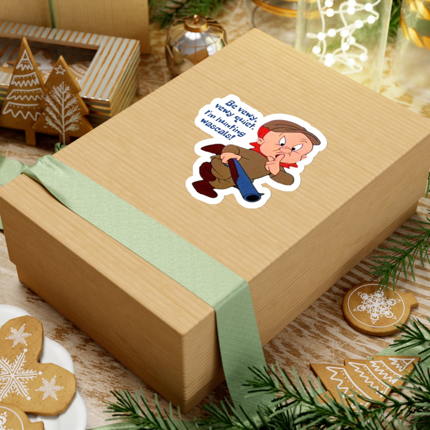 Elmer Fudd Cartoon art. Great for car, laptop, phone, notebook, locker & Kiss-Cut vinyl Stickers.