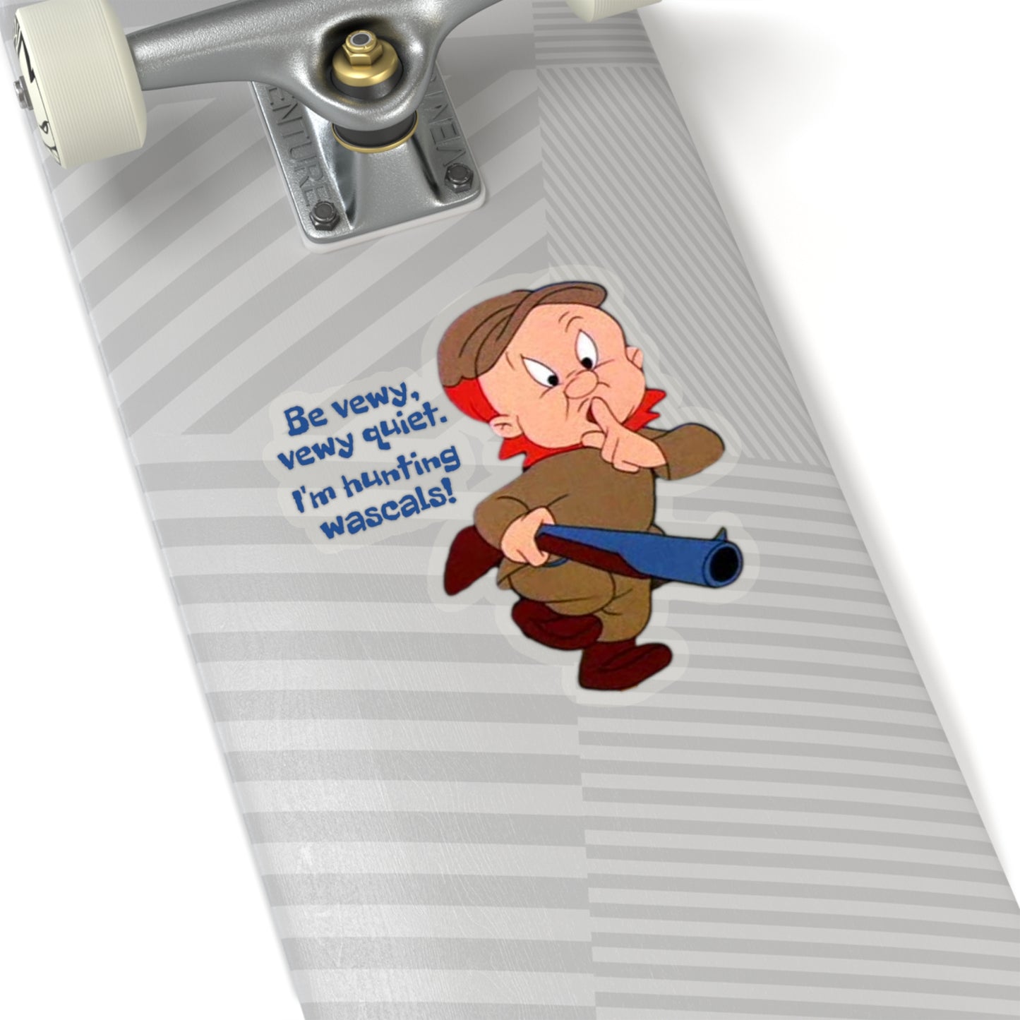 Elmer Fudd Cartoon art. Great for car, laptop, phone, notebook, locker & Kiss-Cut vinyl Stickers.
