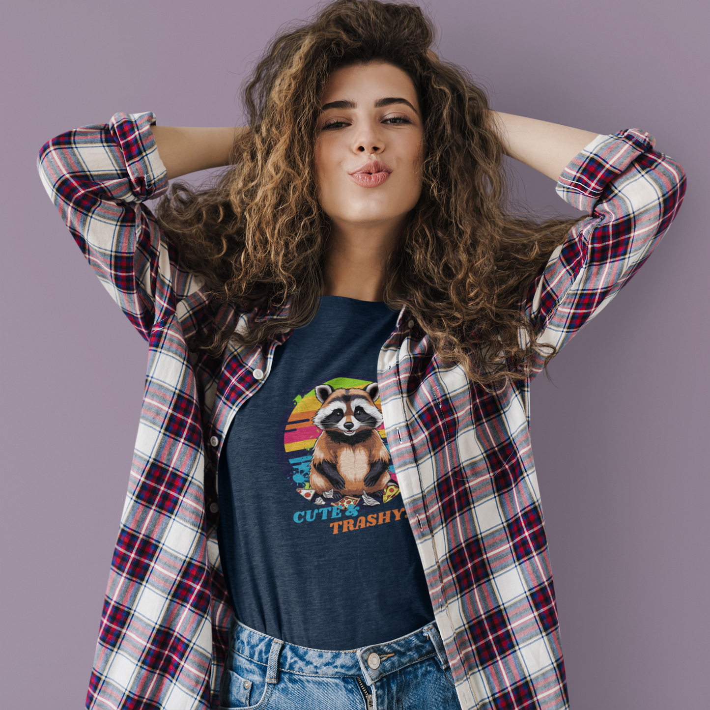 Trash Panda T Shirt. Cute & Trashy Raccoon Women's Tee, Fun Graphic T-Shirt, Trash Panda shirts for women.