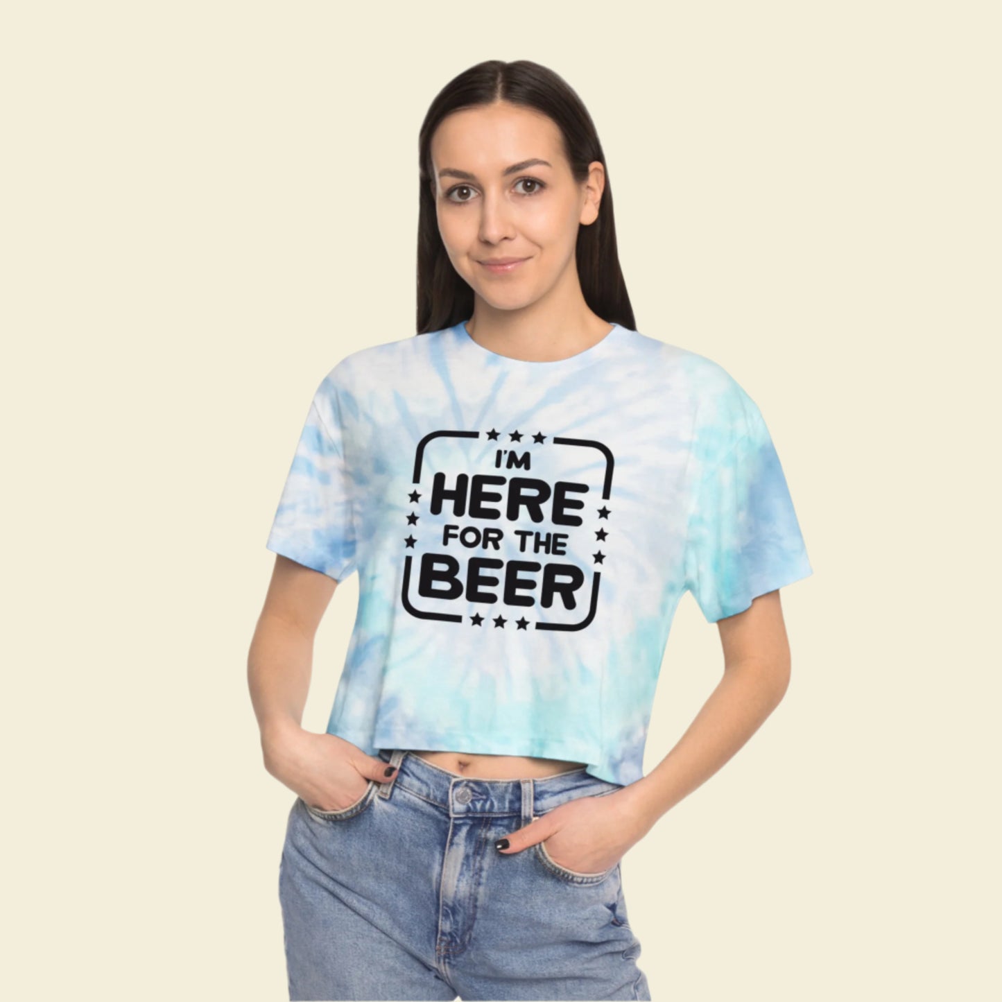 Game Day Soccer Shirt. Women's Tie-Dye Crop Tee football weekend.