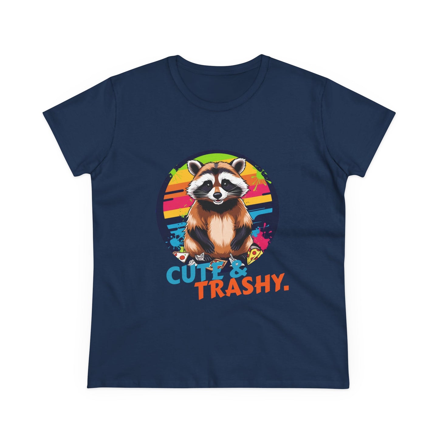 Trash Panda T Shirt. Cute & Trashy Raccoon Women's Tee, Fun Graphic T-Shirt, Trash Panda shirts for women.