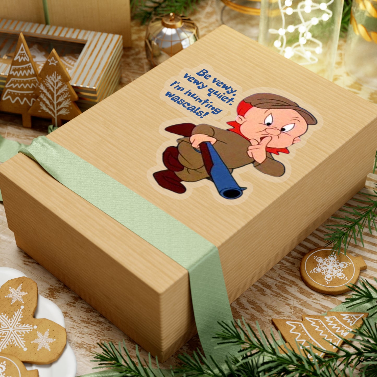 Elmer Fudd Cartoon art. Great for car, laptop, phone, notebook, locker & Kiss-Cut vinyl Stickers.
