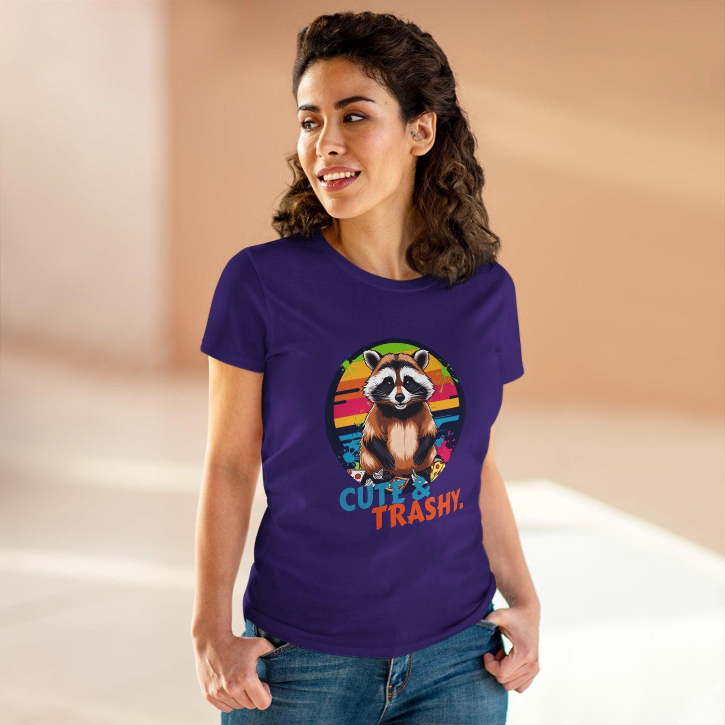 Trash Panda T Shirt. Cute & Trashy Raccoon Women's Tee, Fun Graphic T-Shirt, Trash Panda shirts for women.