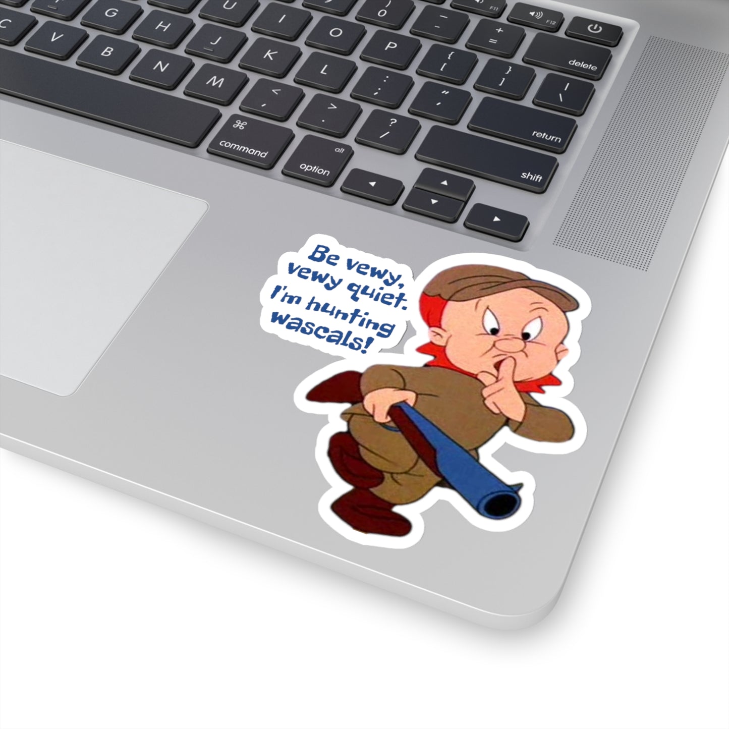 Elmer Fudd Cartoon art. Great for car, laptop, phone, notebook, locker & Kiss-Cut vinyl Stickers.