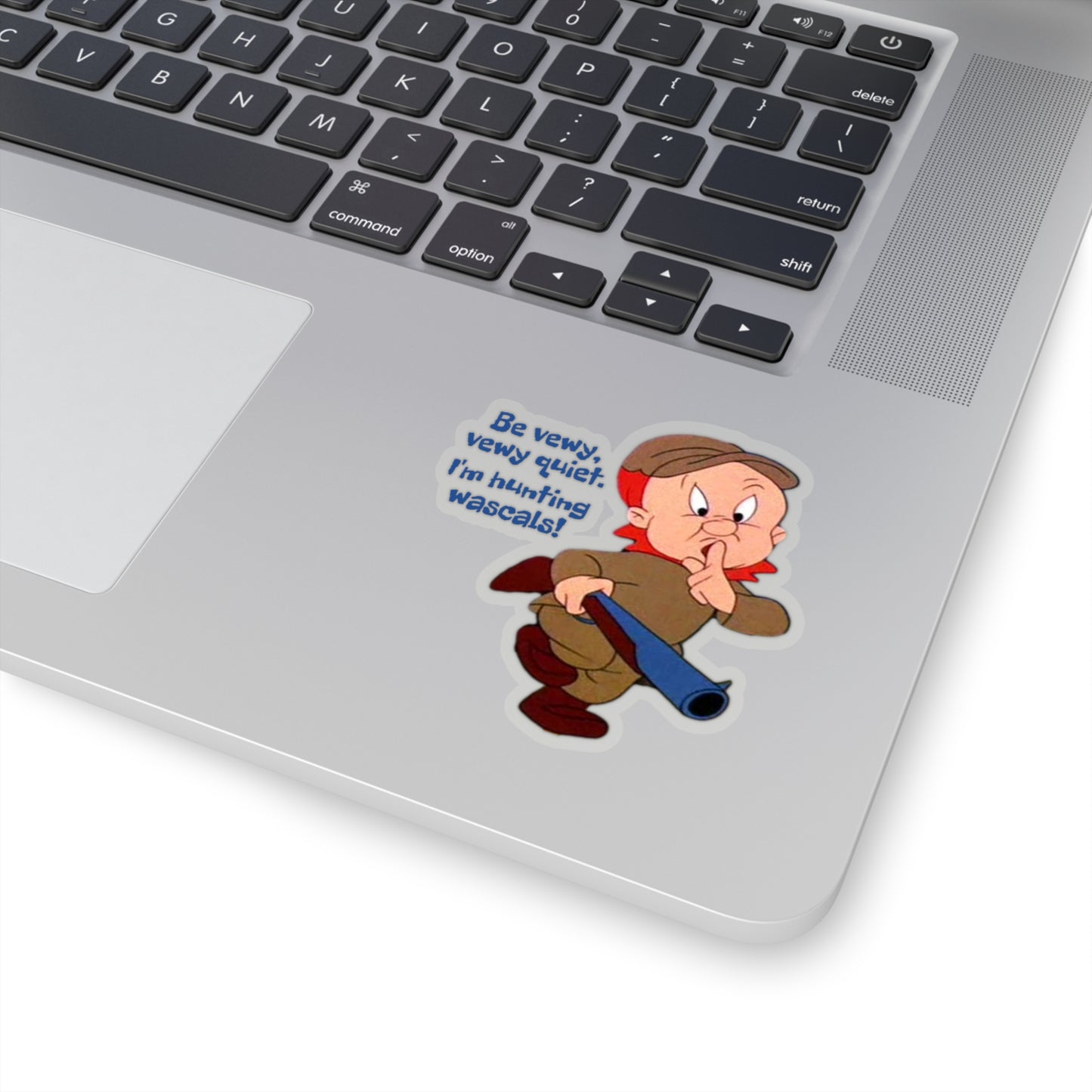 Elmer Fudd Cartoon art. Great for car, laptop, phone, notebook, locker & Kiss-Cut vinyl Stickers.