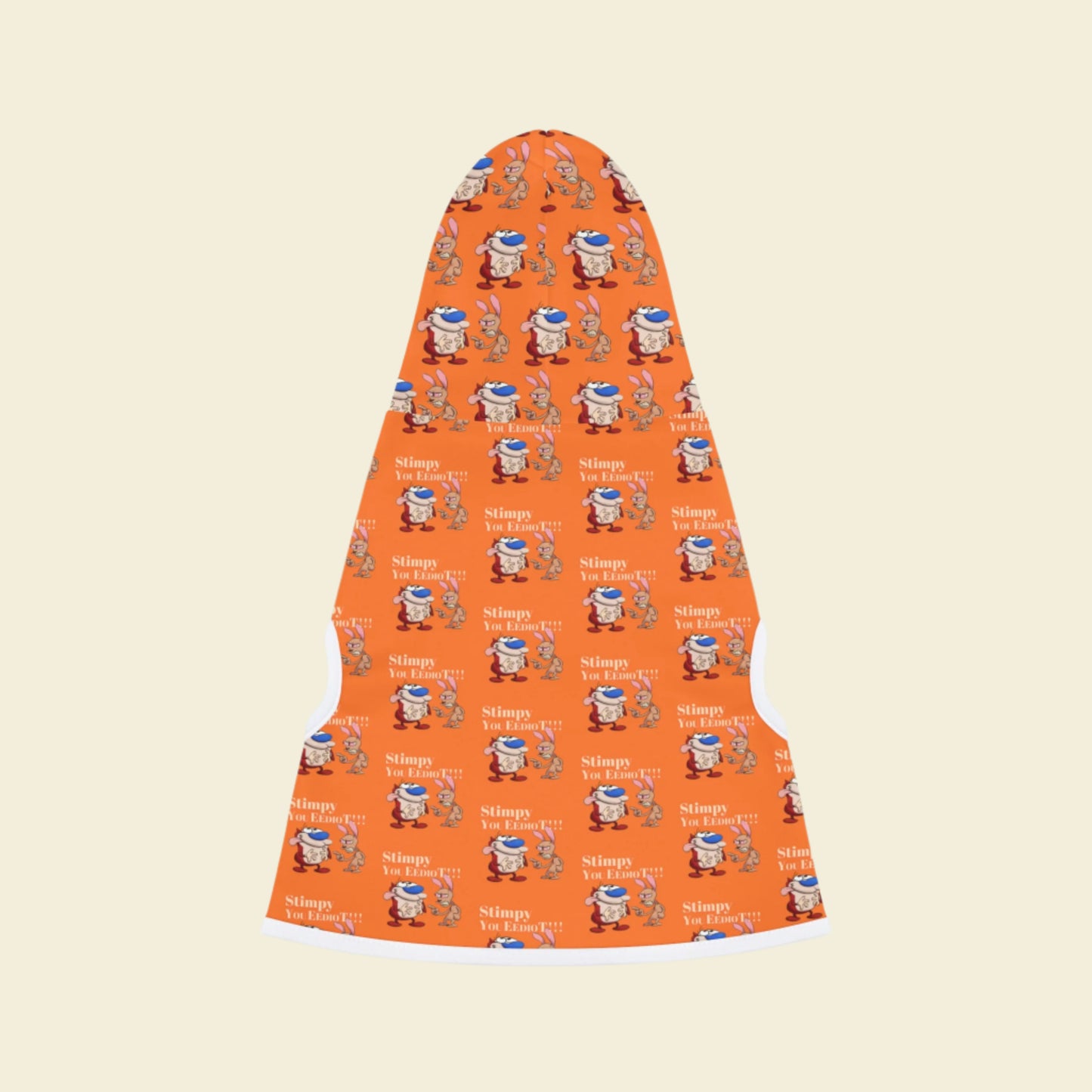 Ren and Stimpy Pet Hoodie. Warm winter jumper for dogs and cats.