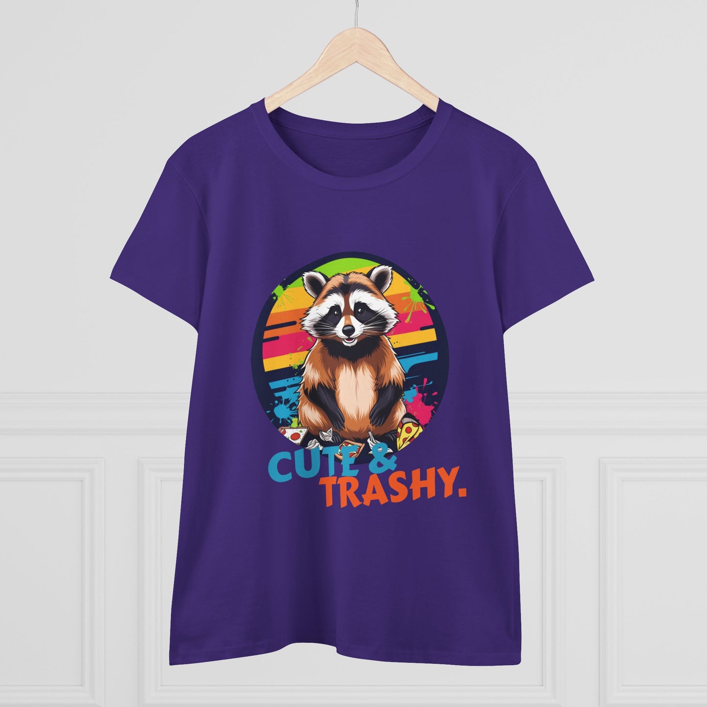 Trash Panda T Shirt. Cute & Trashy Raccoon Women's Tee, Fun Graphic T-Shirt, Trash Panda shirts for women.