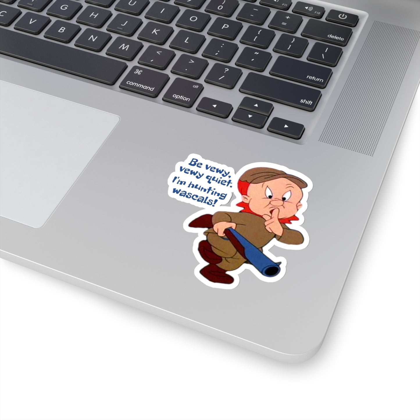 Elmer Fudd Cartoon art. Great for car, laptop, phone, notebook, locker & Kiss-Cut vinyl Stickers.