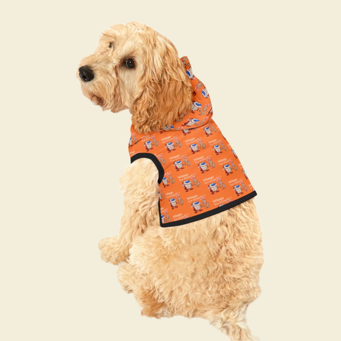 Ren and Stimpy Pet Hoodie. Warm winter jumper for dogs and cats.