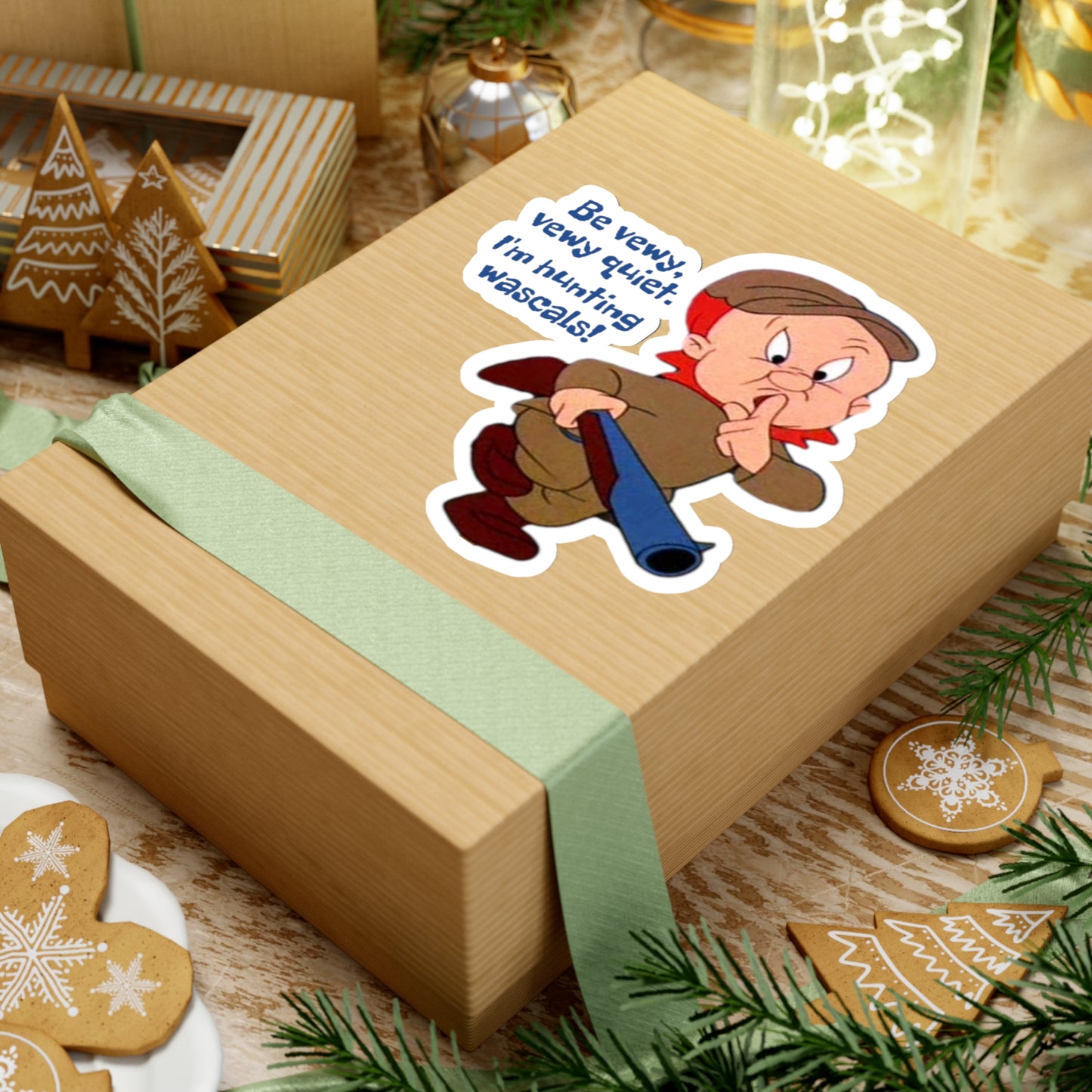 Elmer Fudd Cartoon art. Great for car, laptop, phone, notebook, locker & Kiss-Cut vinyl Stickers.