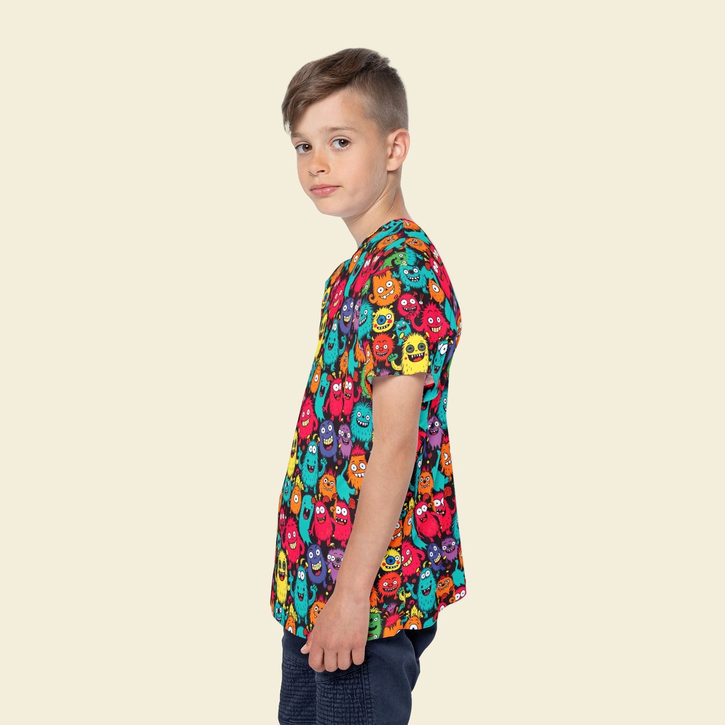 Moisture wicking kids Monster back to school t-shirt for Going back to school 2025, back to school supplies.
