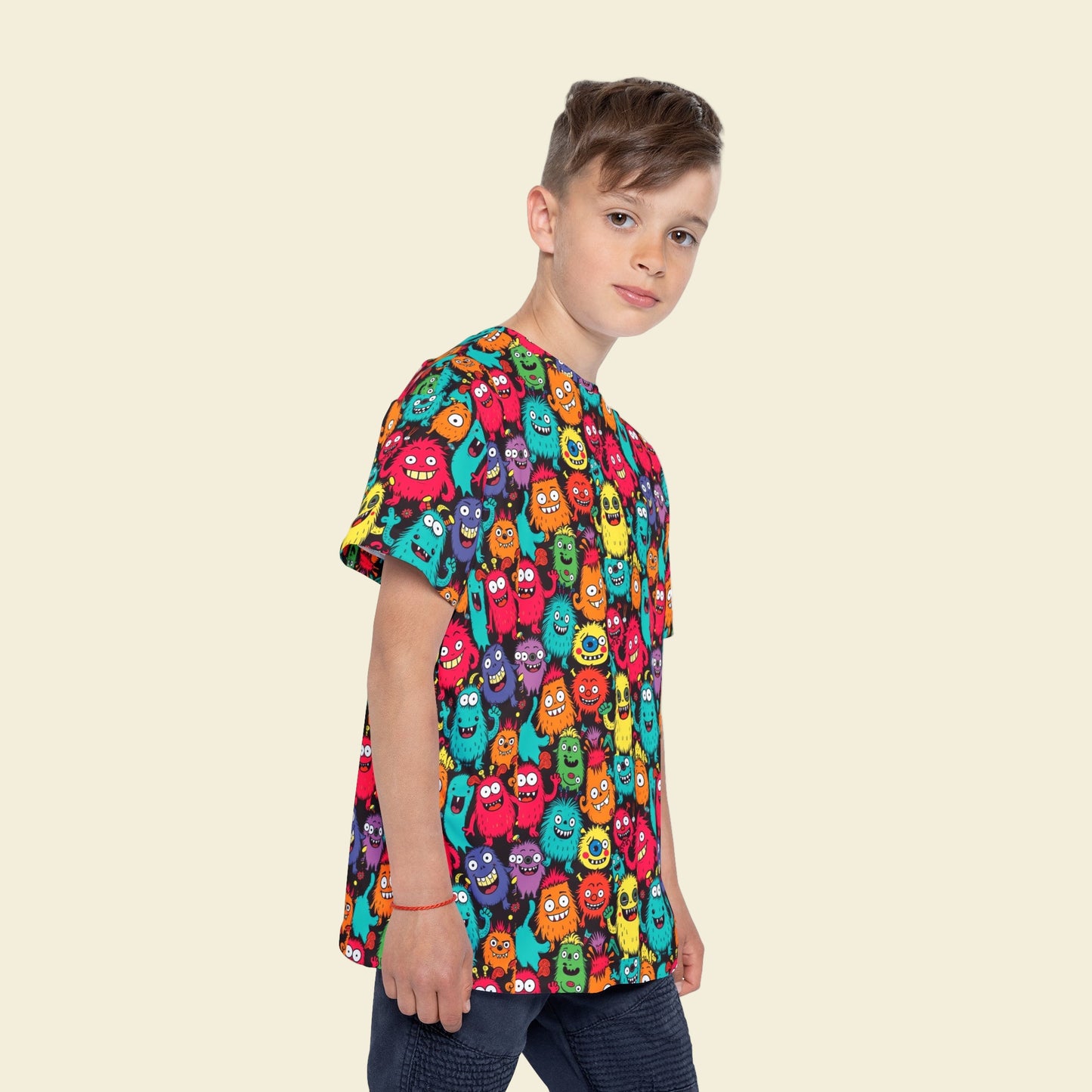 Moisture wicking kids Monster back to school t-shirt for Going back to school 2025, back to school supplies.