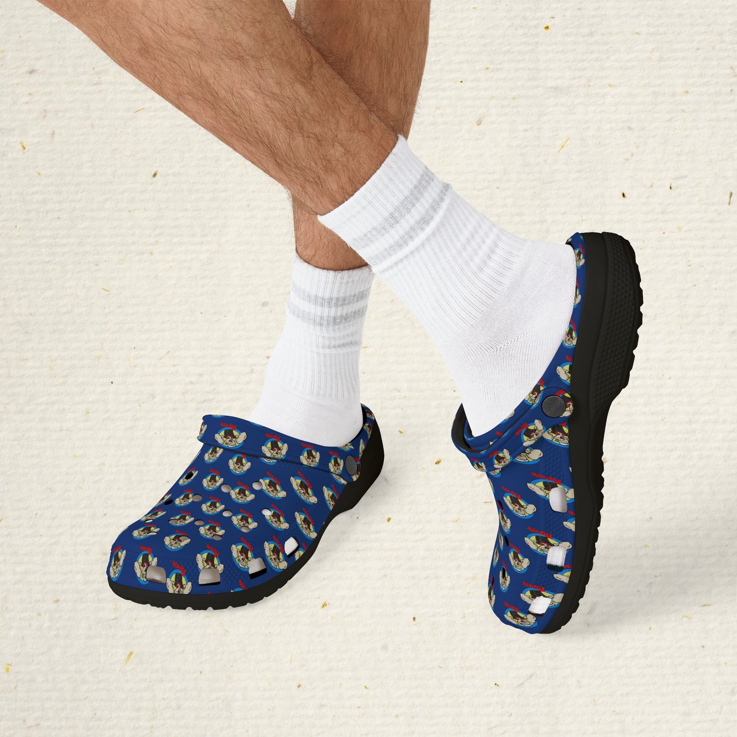 Popeye Rubber Slides: Vintage Cartoon Clogs, Popeye the Sailor Man Slip-On Shoes