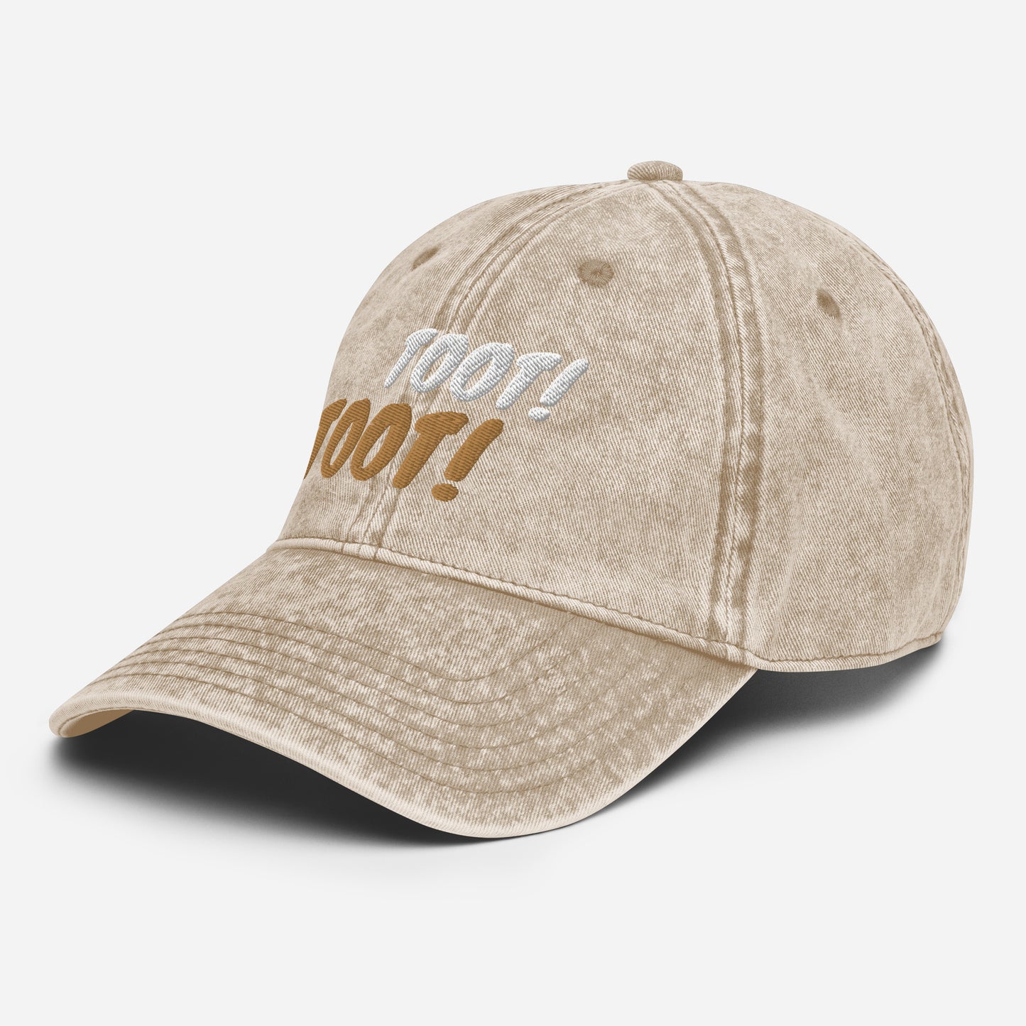 Vintage Feel Cotton Twill Train Conductor Cap. Baseball cap designed for train engineers and train enthusiasts.