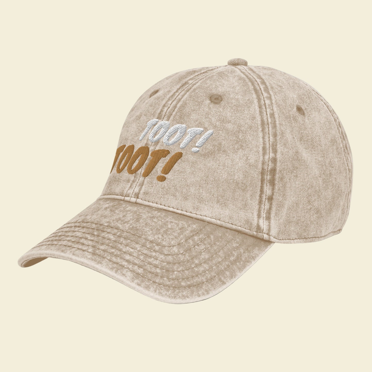 Natural Train conductor baseball cap