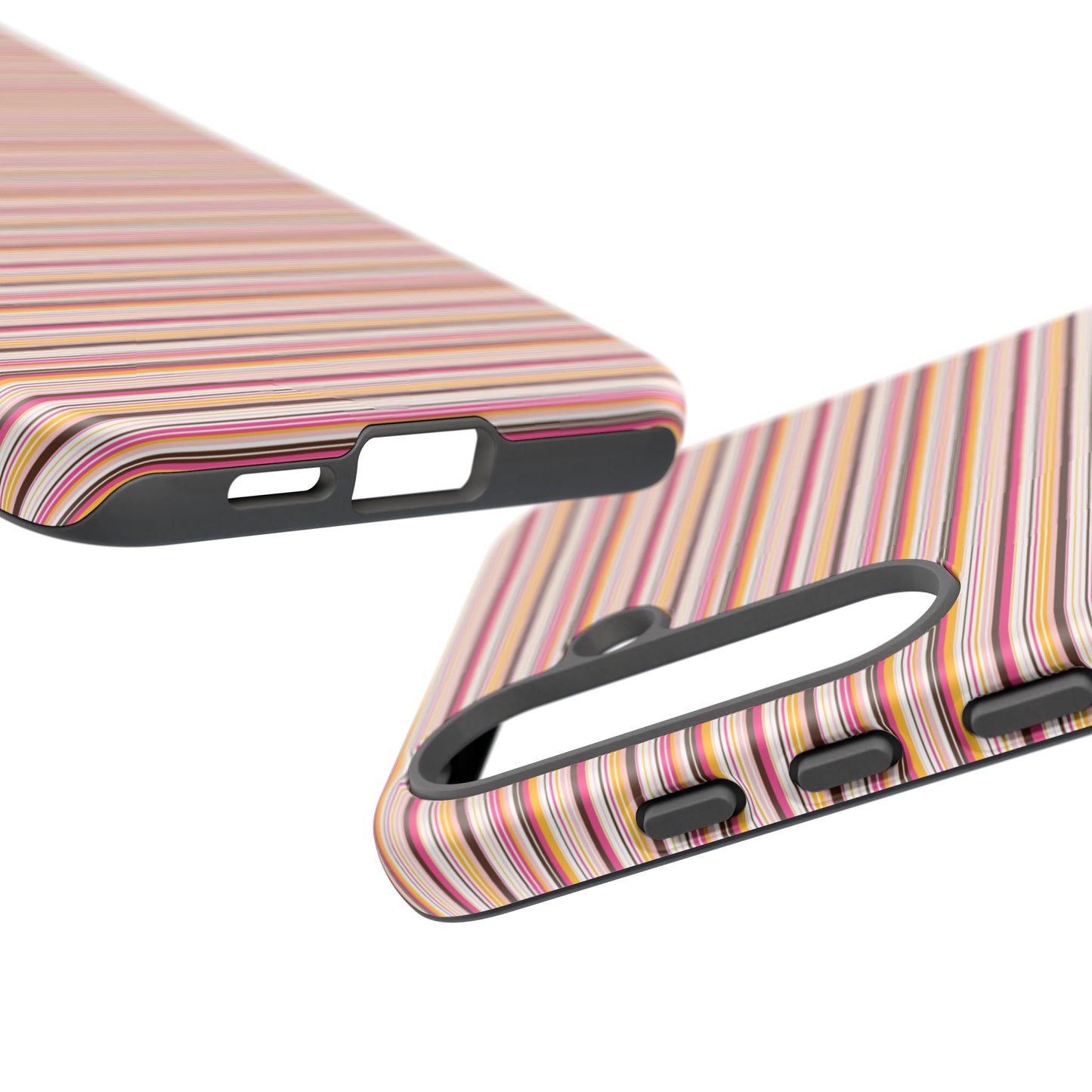 Retro Stripe Phone Case – Vintage Protective iPhone & Samsung Case with Wireless Charging