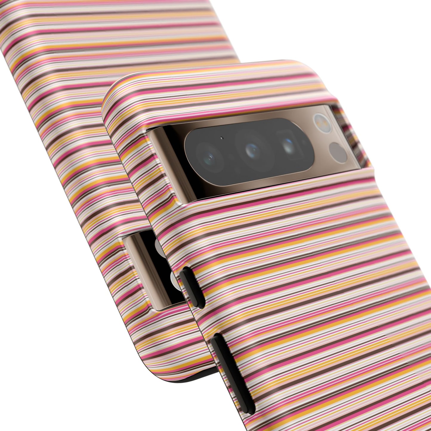 Retro Stripe Phone Case – Vintage Protective iPhone & Samsung Case with Wireless Charging