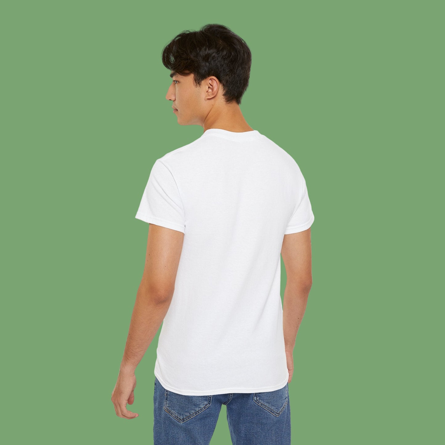 Funny Bigfoot / Sasquatch shirt: White Unisex Cotton crew neck T-Shirt