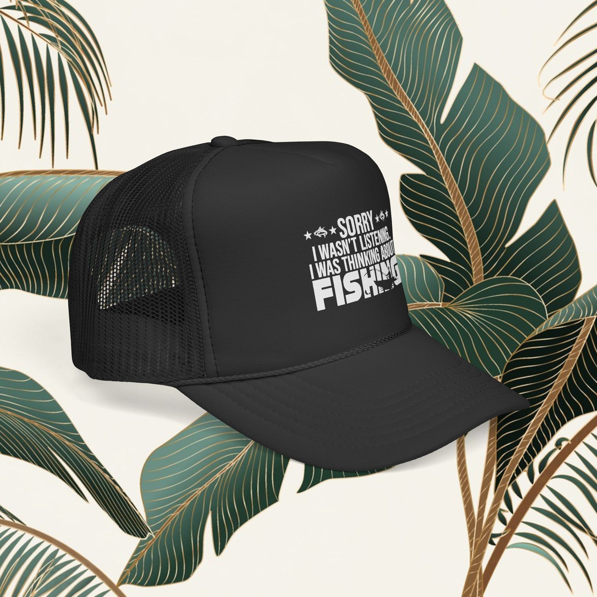 Funny Fishing Trucker Hat: Adjustable Mesh Baseball Cap | Outdoor Fishing Hat for Men & Women