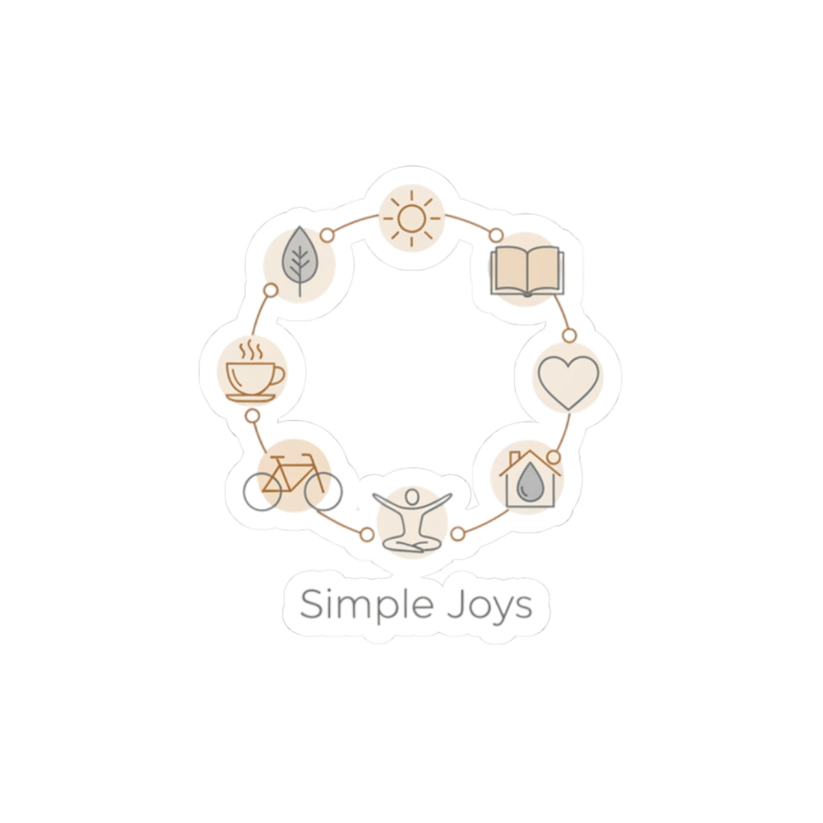 One-Line Joys Sticker | minimalist single line art, simple outline