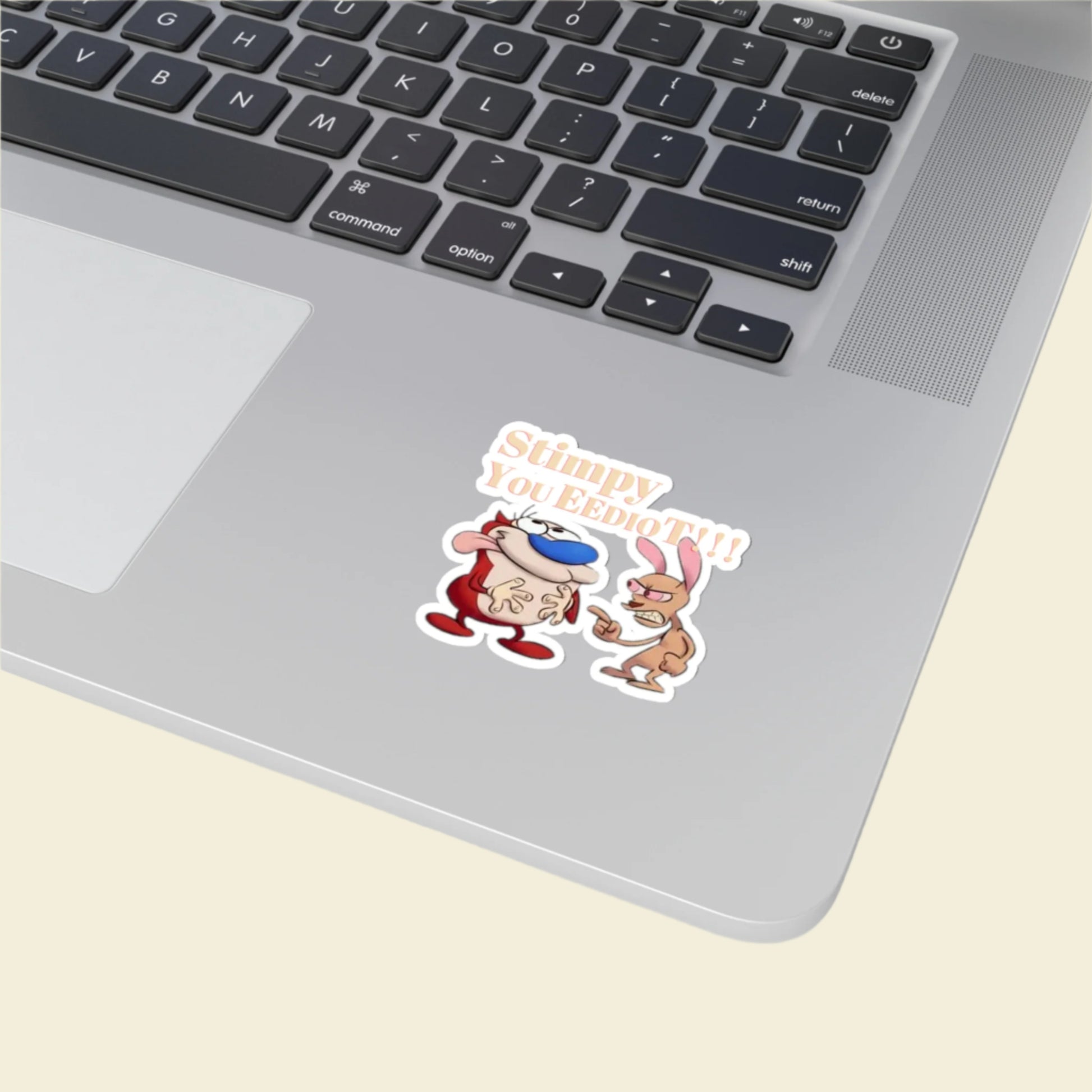 Ren and Stimpy Kiss-Cut Stickers. 90s cartoon laptop and other stickers.