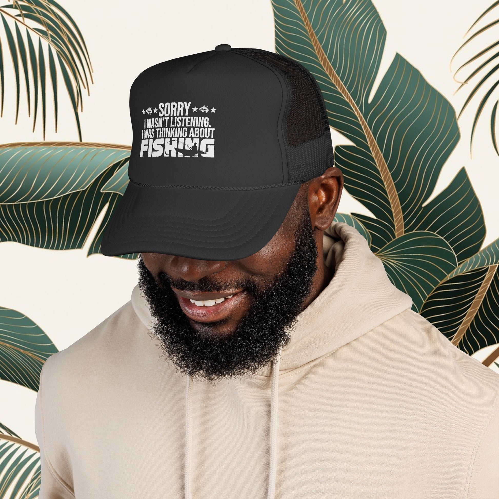 Funny Fishing Trucker Hat: Adjustable Mesh Baseball Cap | Outdoor Fishing Hat for Men & Women