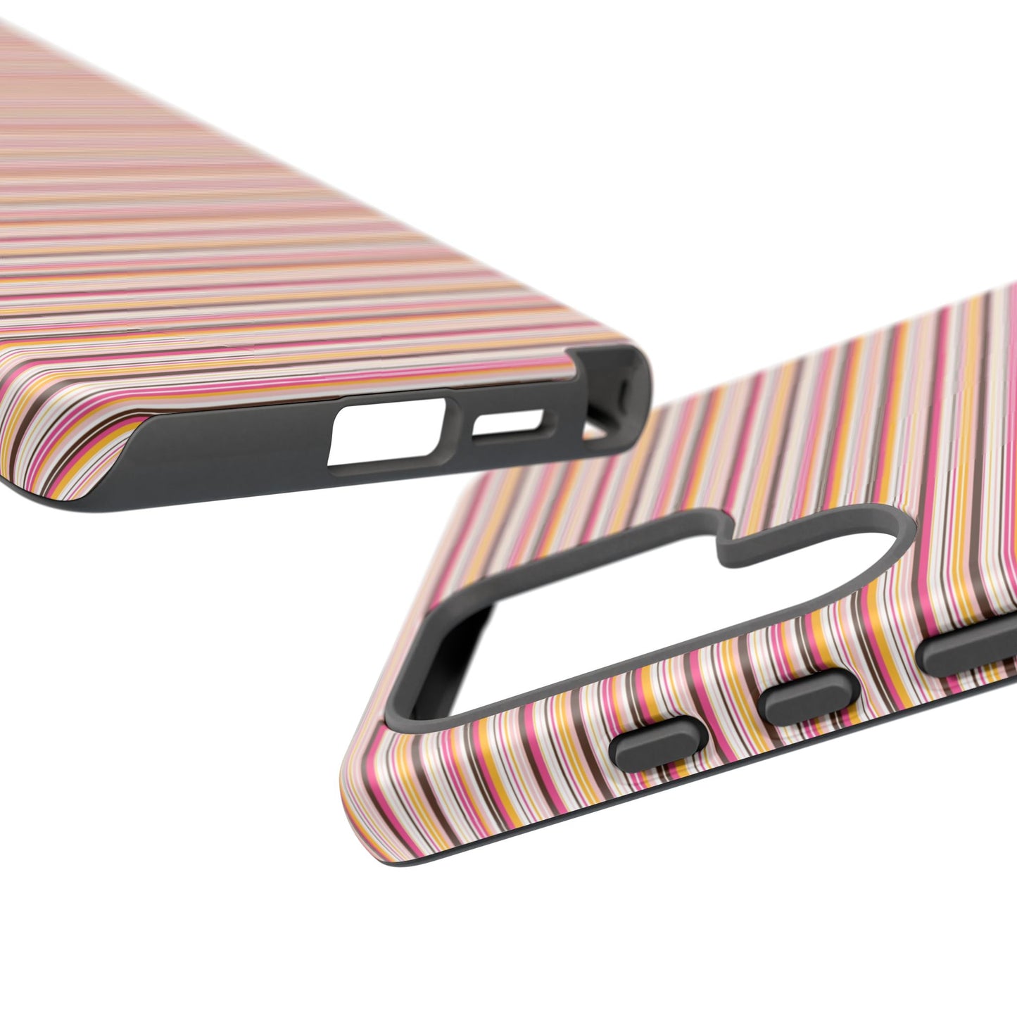 Retro Stripe Phone Case – Vintage Protective iPhone & Samsung Case with Wireless Charging