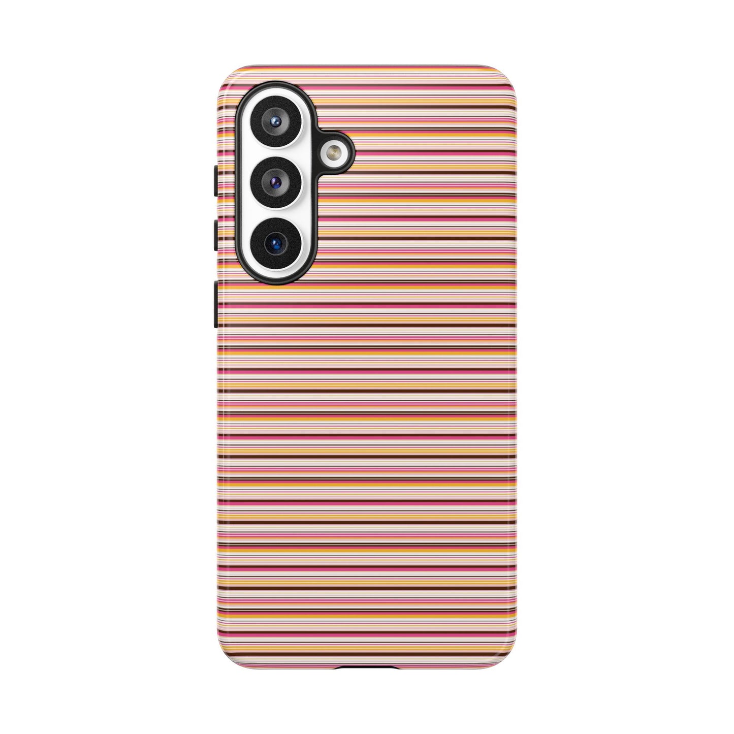 Retro Stripe Phone Case – Vintage Protective iPhone & Samsung Case with Wireless Charging