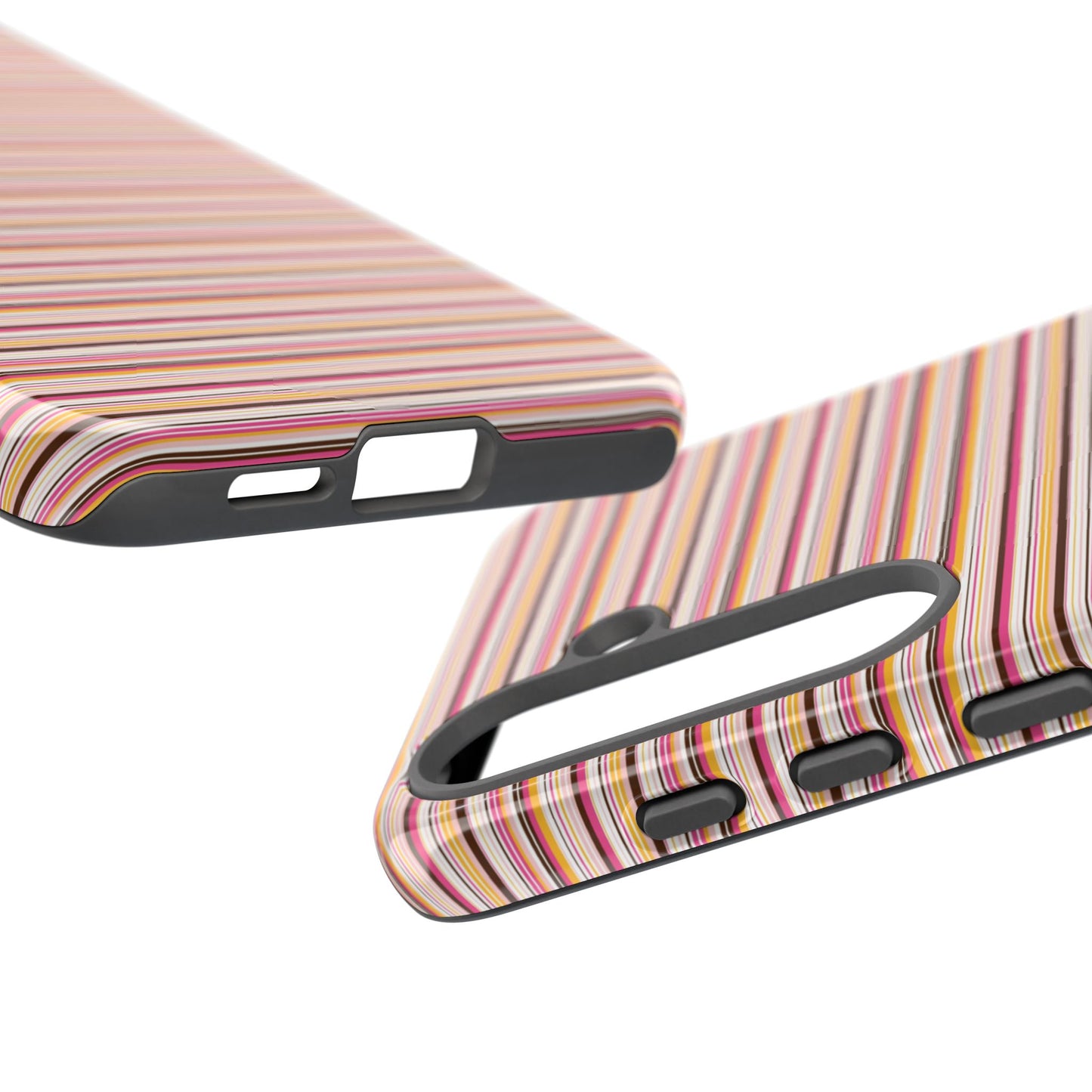 Retro Stripe Phone Case – Vintage Protective iPhone & Samsung Case with Wireless Charging