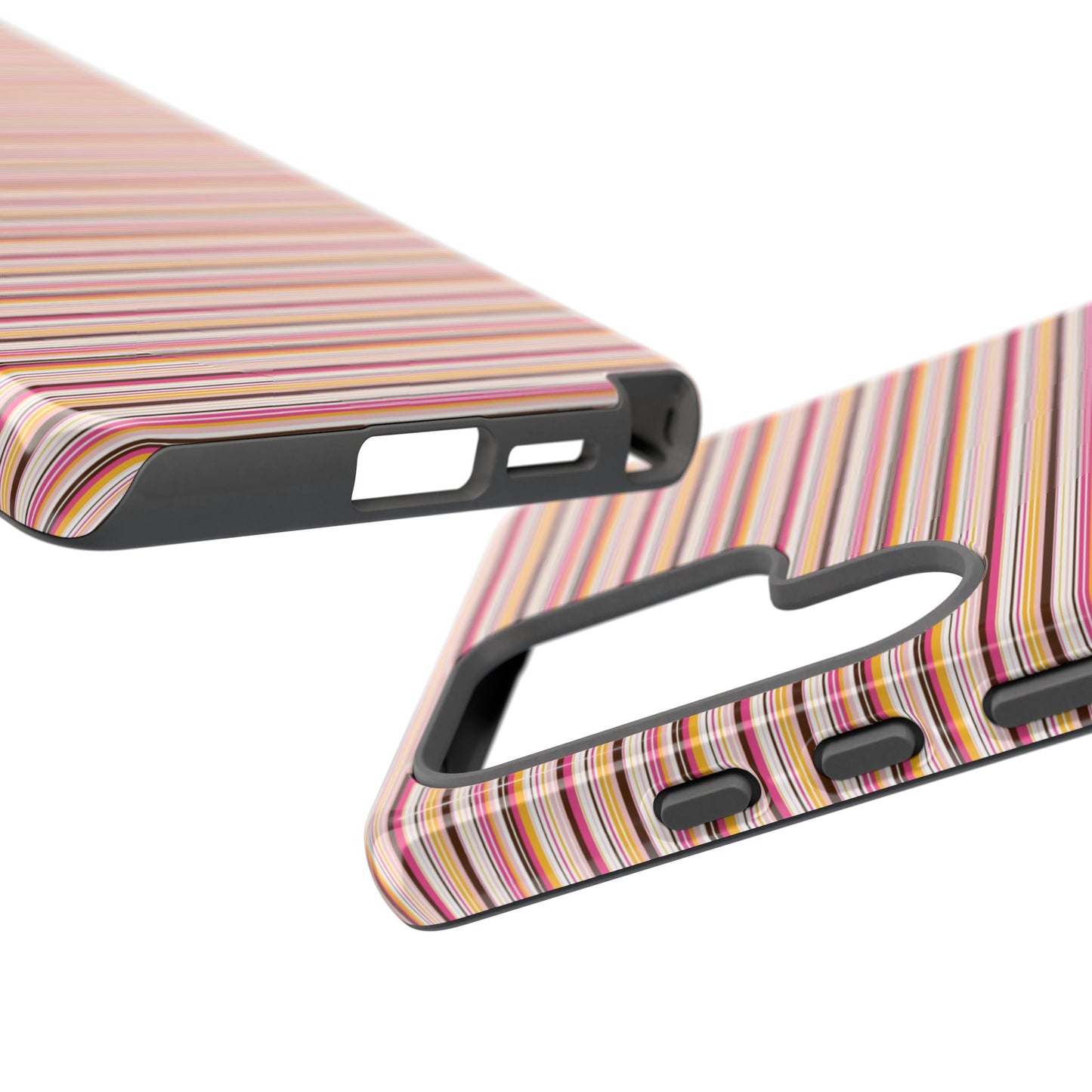 Retro Stripe Phone Case – Vintage Protective iPhone & Samsung Case with Wireless Charging