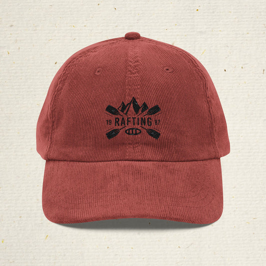 Vintage Style River Rafting Cap | River Raft Embroidered Hat | Outdoor Adventure Low-Profile Rafting Hat