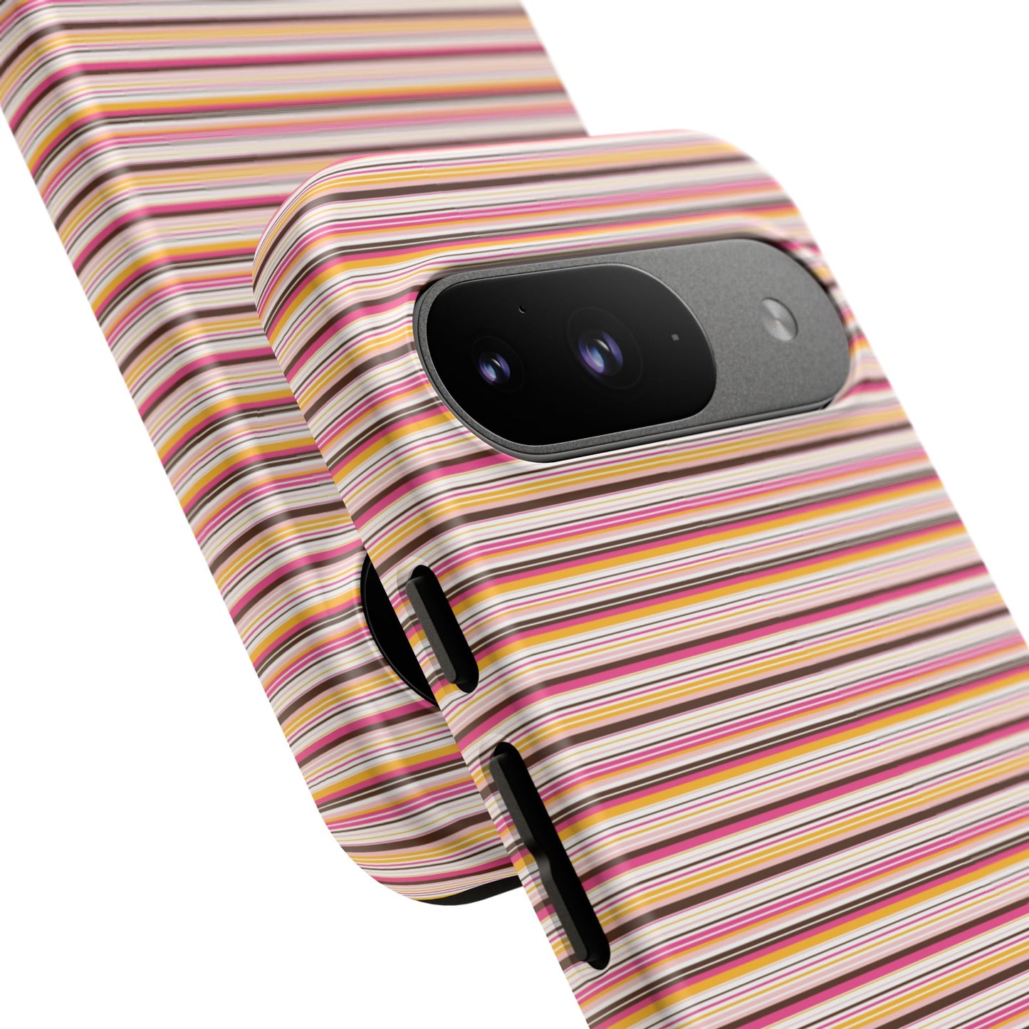 Retro Stripe Phone Case – Vintage Protective iPhone & Samsung Case with Wireless Charging