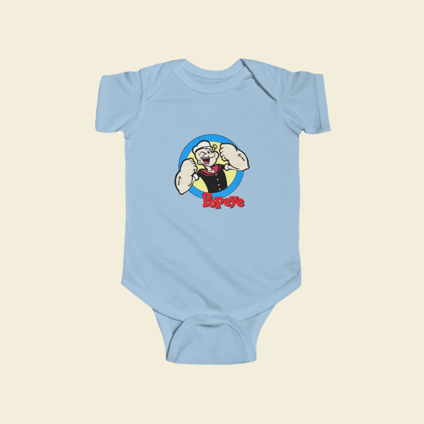 Vintage Cartoon Popeye Baby Onesie 0-3 months. Adorable for Your Little Sailor! 0-3 Months Baby Boy Clothes. Baby Shower.