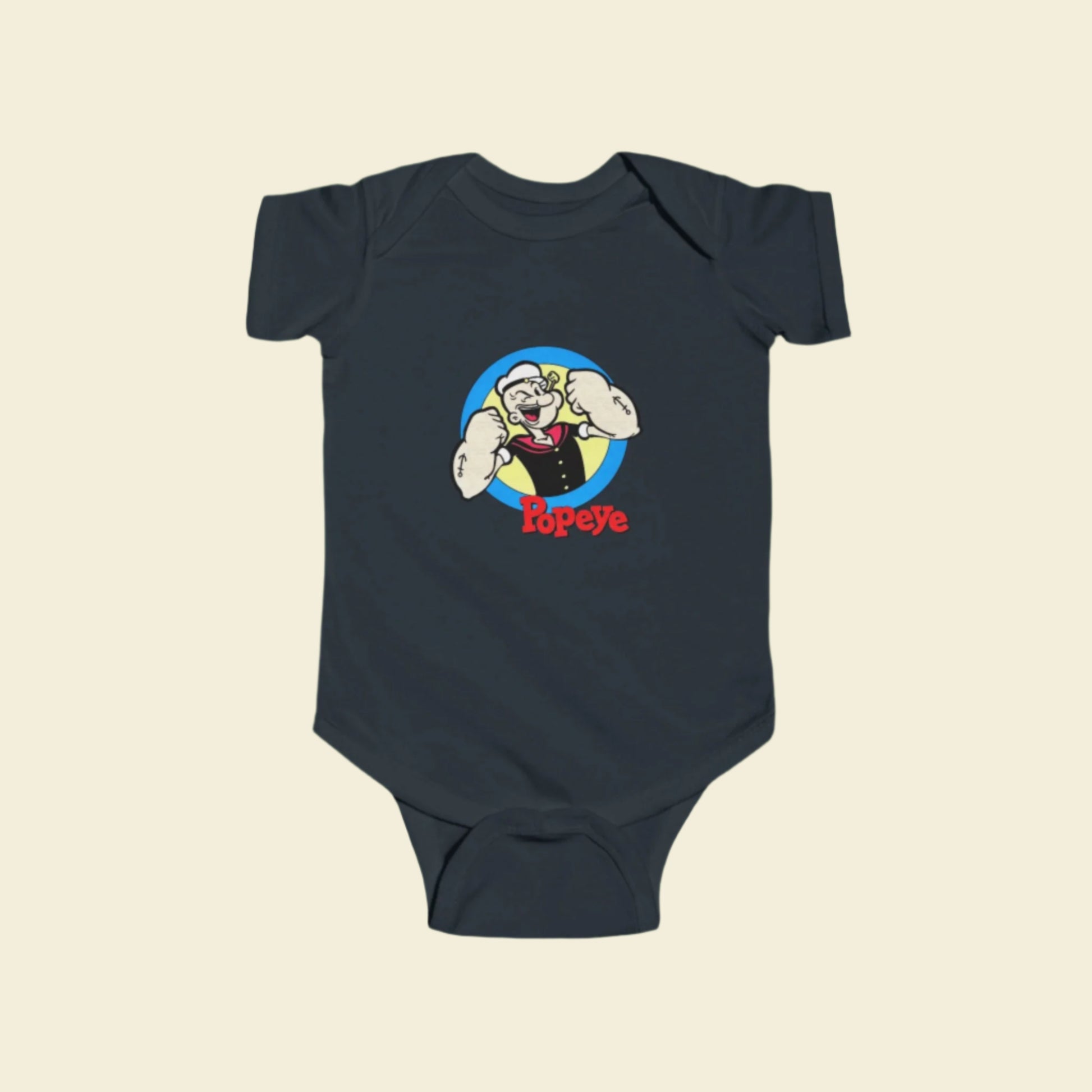 Vintage Cartoon Popeye Baby Onesie 0-3 months. Adorable for Your Little Sailor! 0-3 Months Baby Boy Clothes. Baby Shower.