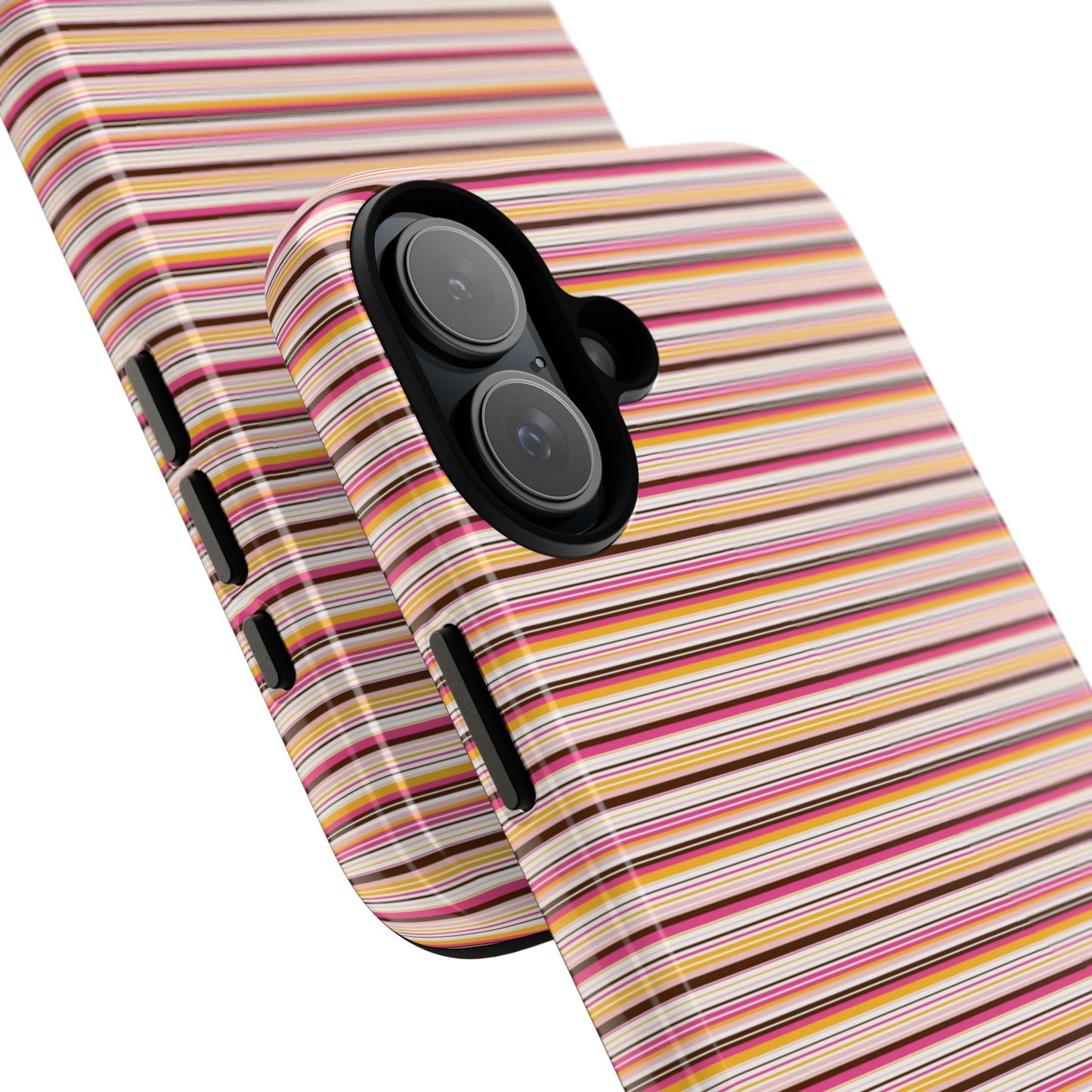 Retro Stripe Phone Case – Vintage Protective iPhone & Samsung Case with Wireless Charging