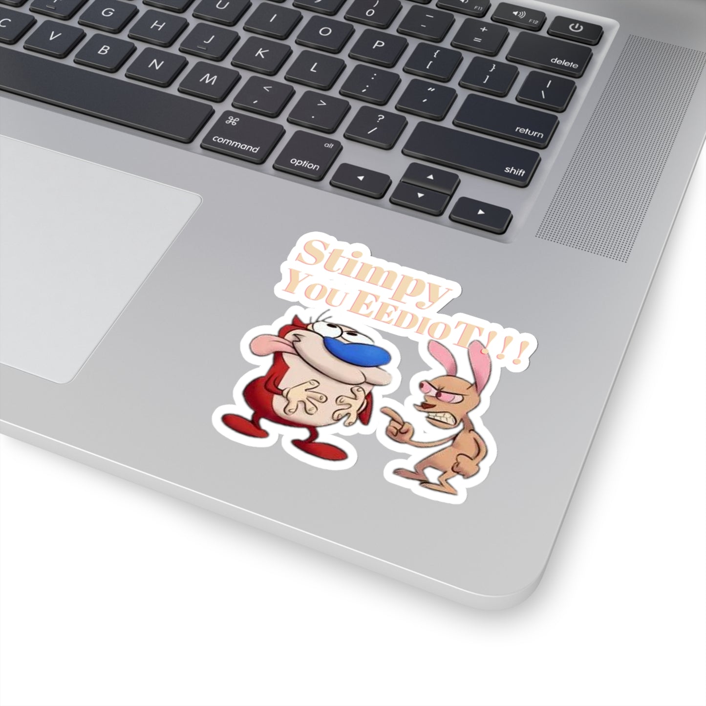 Ren and Stimpy Kiss-Cut Stickers. 90s cartoon laptop, luggage, back pack, skateboard, phone case and other stickers.