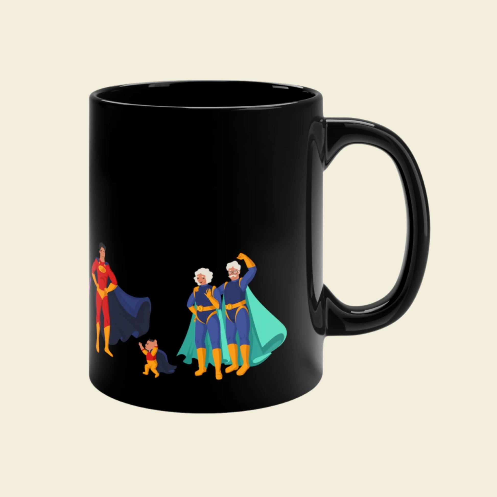 Personalized Grandpa Coffee Mug. Novelty Grandad Gift. 11oz Black Coffee Cup