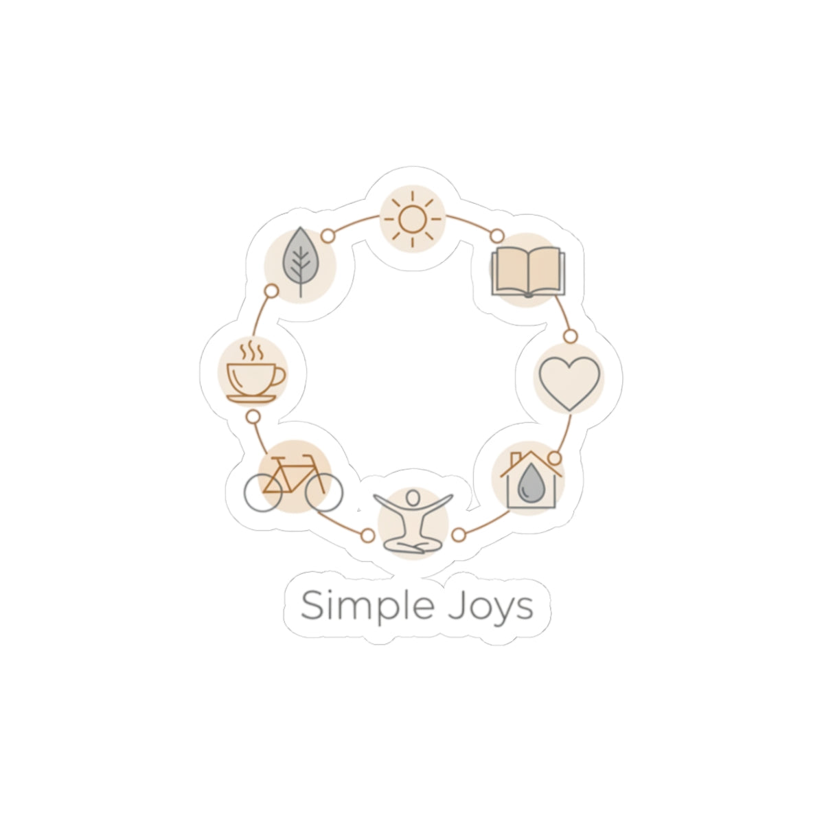 One-Line Joys Sticker | minimalist single line art, simple outline