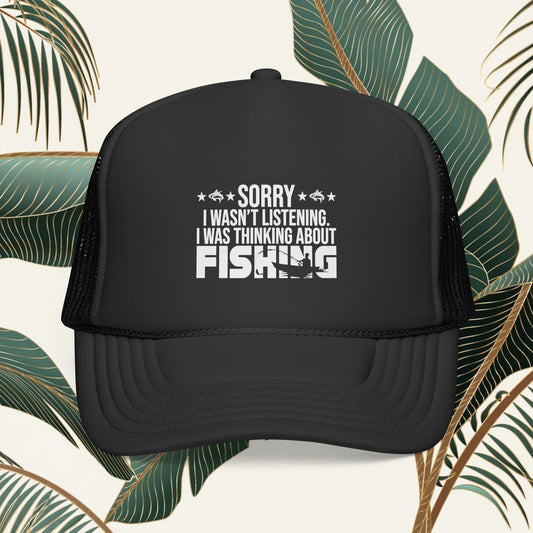 Funny Fishing Trucker Hat: Adjustable Mesh Baseball Cap | Outdoor Fishing Hat for Men & Women
