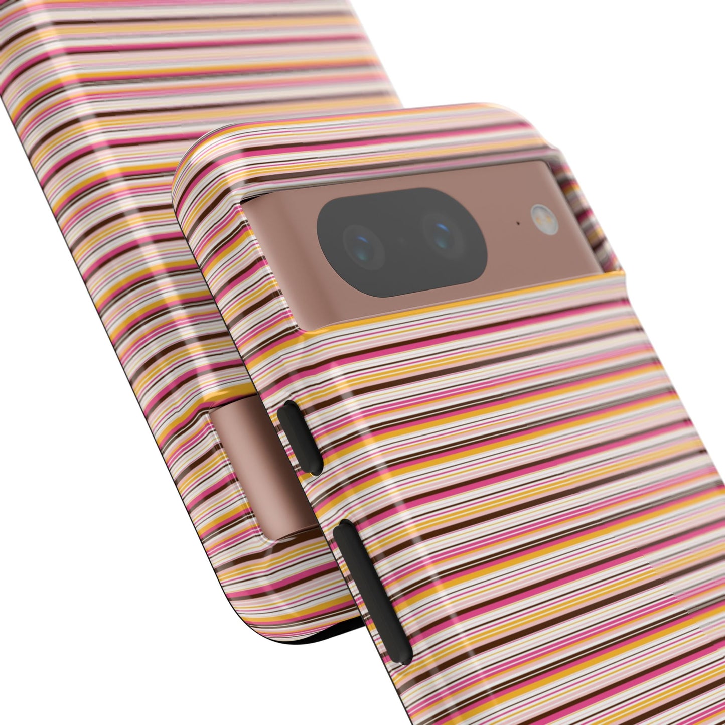 Retro Stripe Phone Case – Vintage Protective iPhone & Samsung Case with Wireless Charging