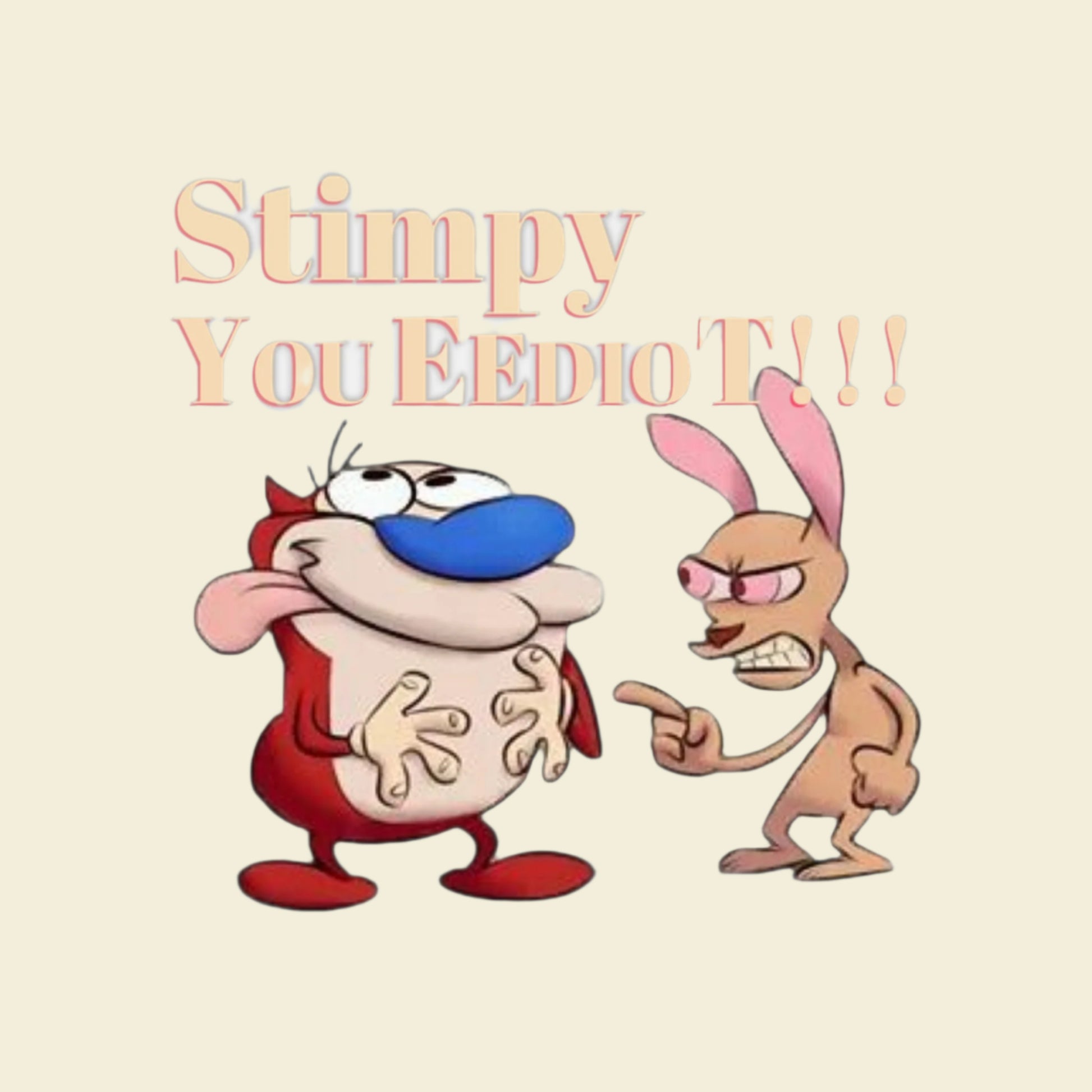 Ren and Stimpy Kiss-Cut Stickers. 90s cartoon laptop and other stickers.