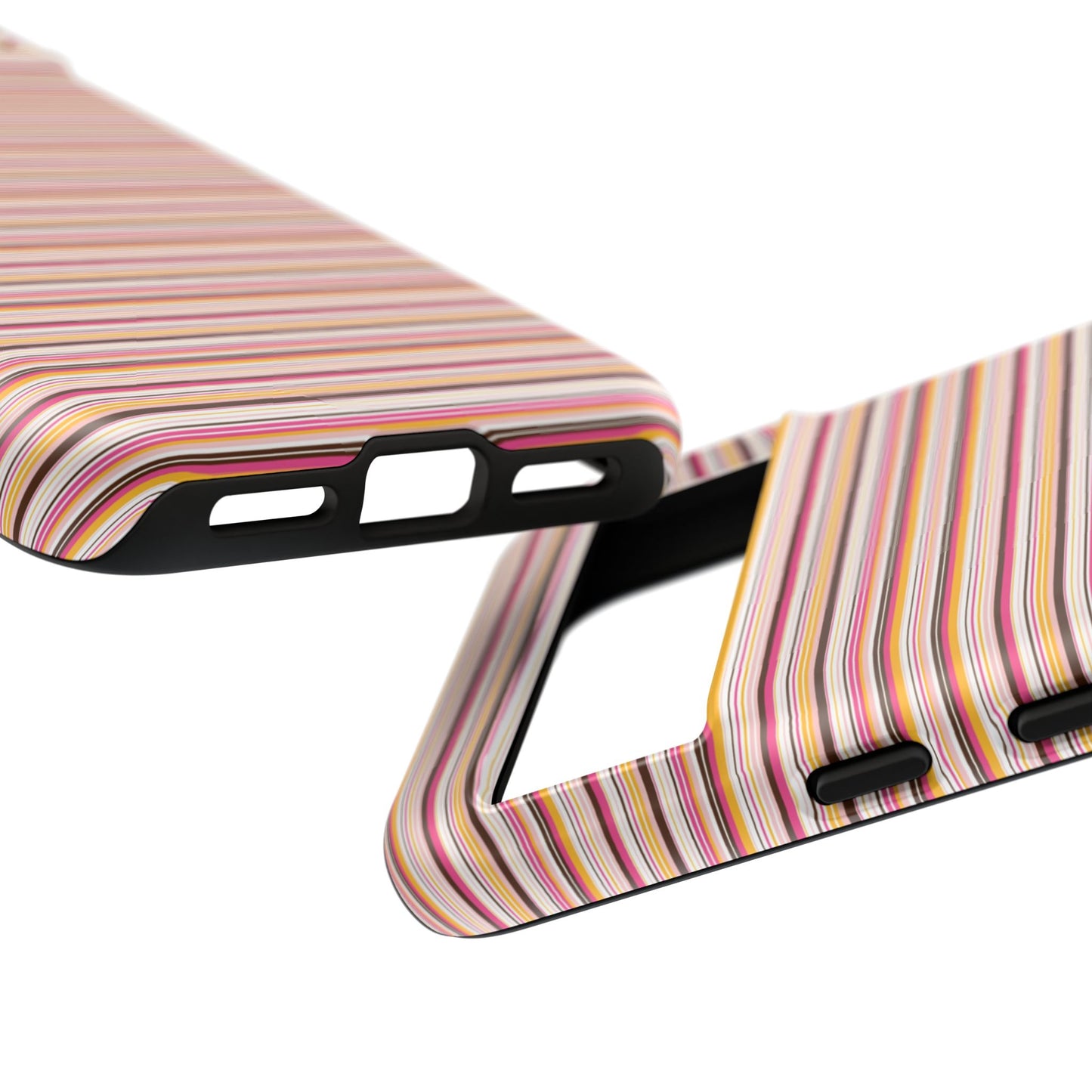 Retro Stripe Phone Case – Vintage Protective iPhone & Samsung Case with Wireless Charging