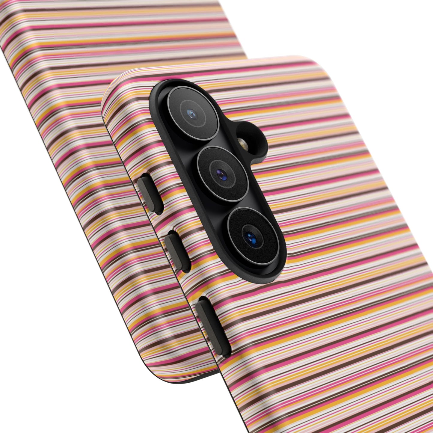 Retro Stripe Phone Case – Vintage Protective iPhone & Samsung Case with Wireless Charging