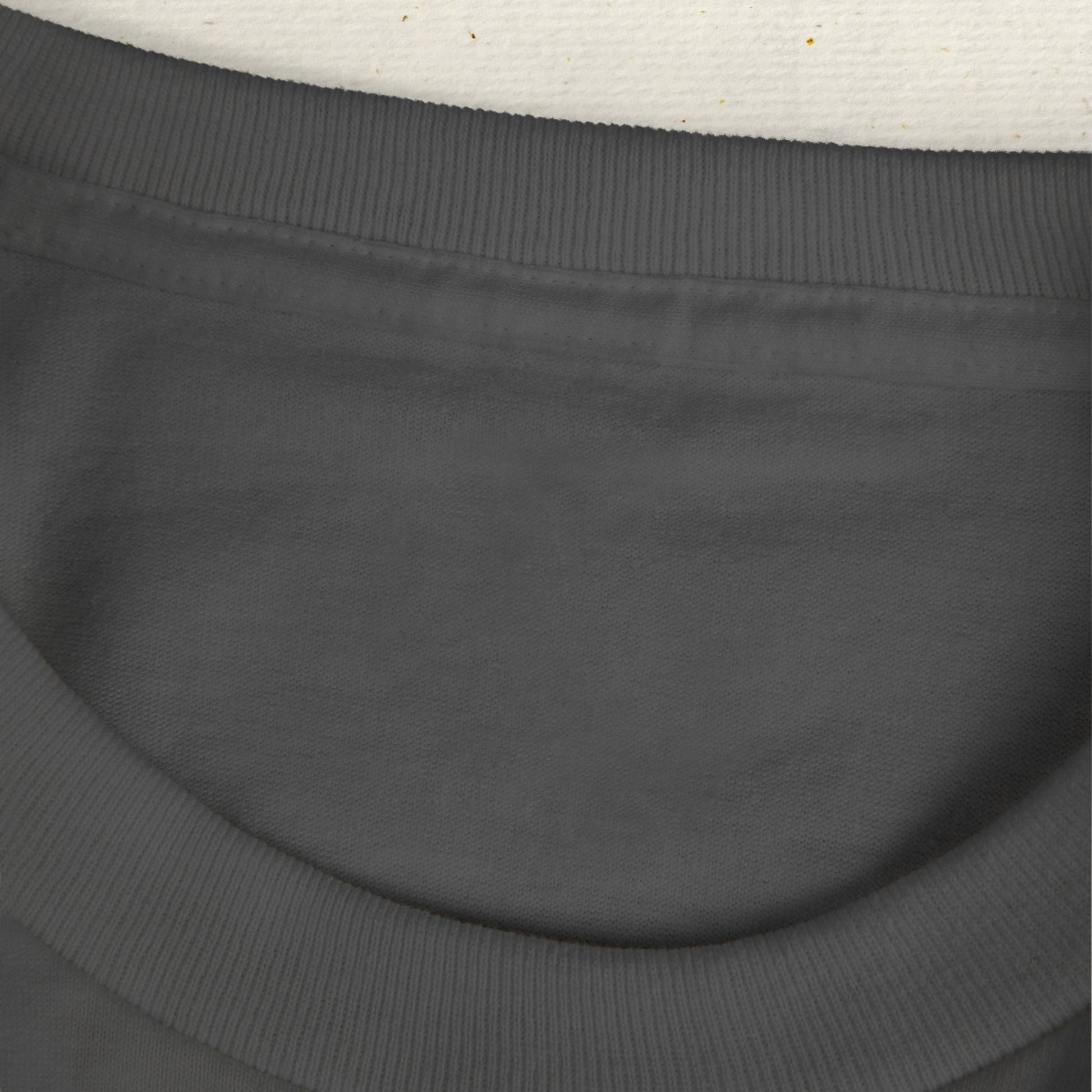 close up of vintage vinyl record graphic print on garment dyed t shirt